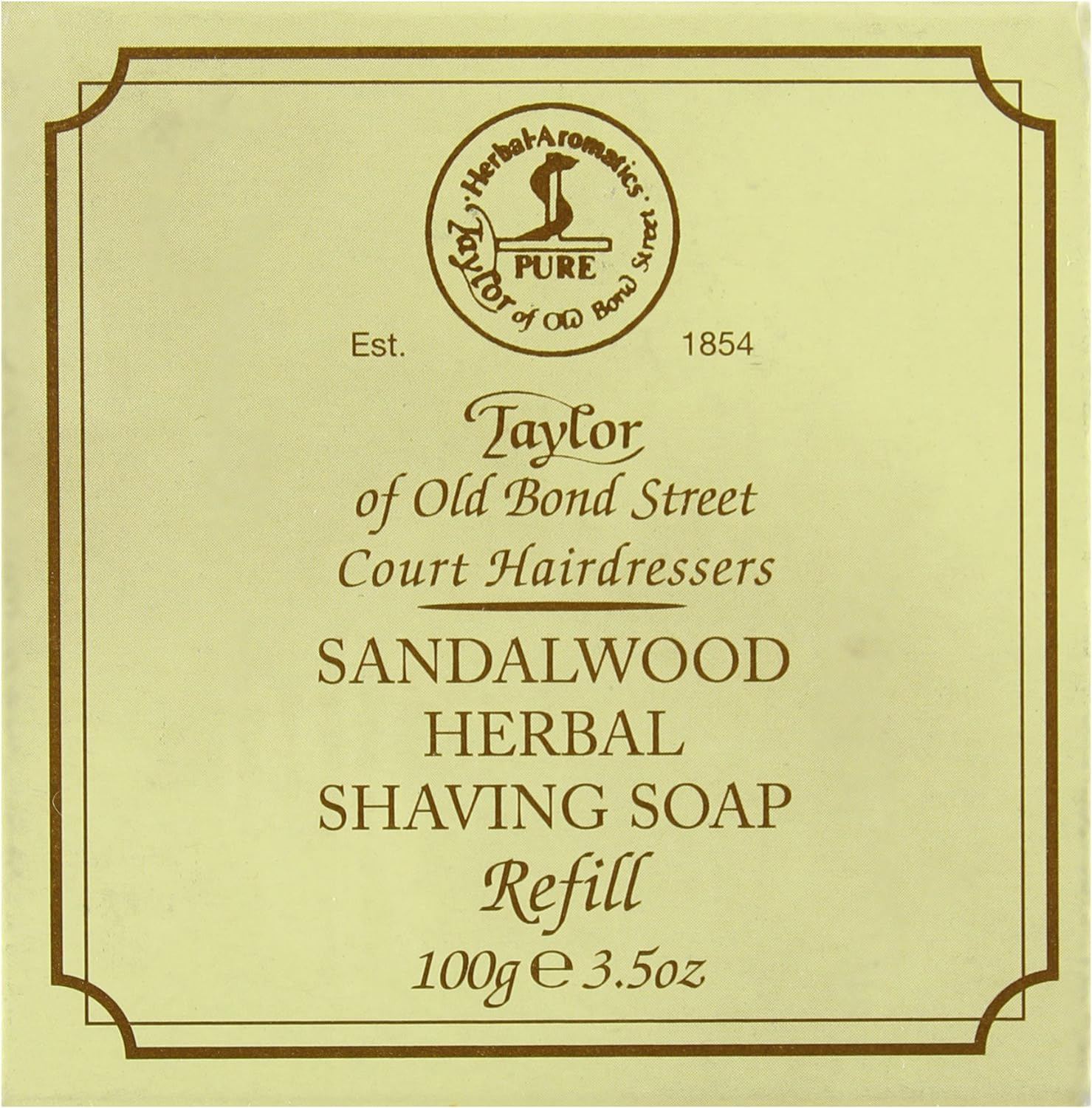Taylor of Old Bond Sandalwood Herbal Shaving Soap Refill - 100G