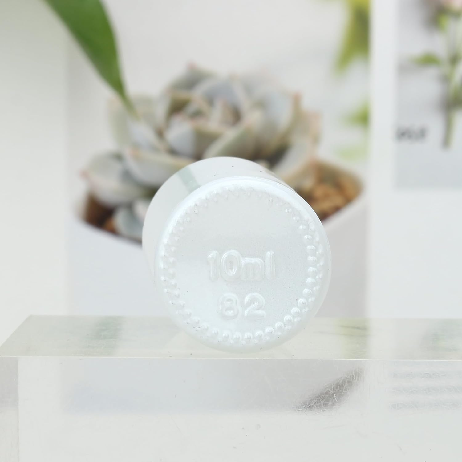 COSIDEA 30 Pcs Empty 10Ml 0.33Oz Pearly White Glass Dropper Bottle for Oils Travel Containers Eye Droppers Bottle