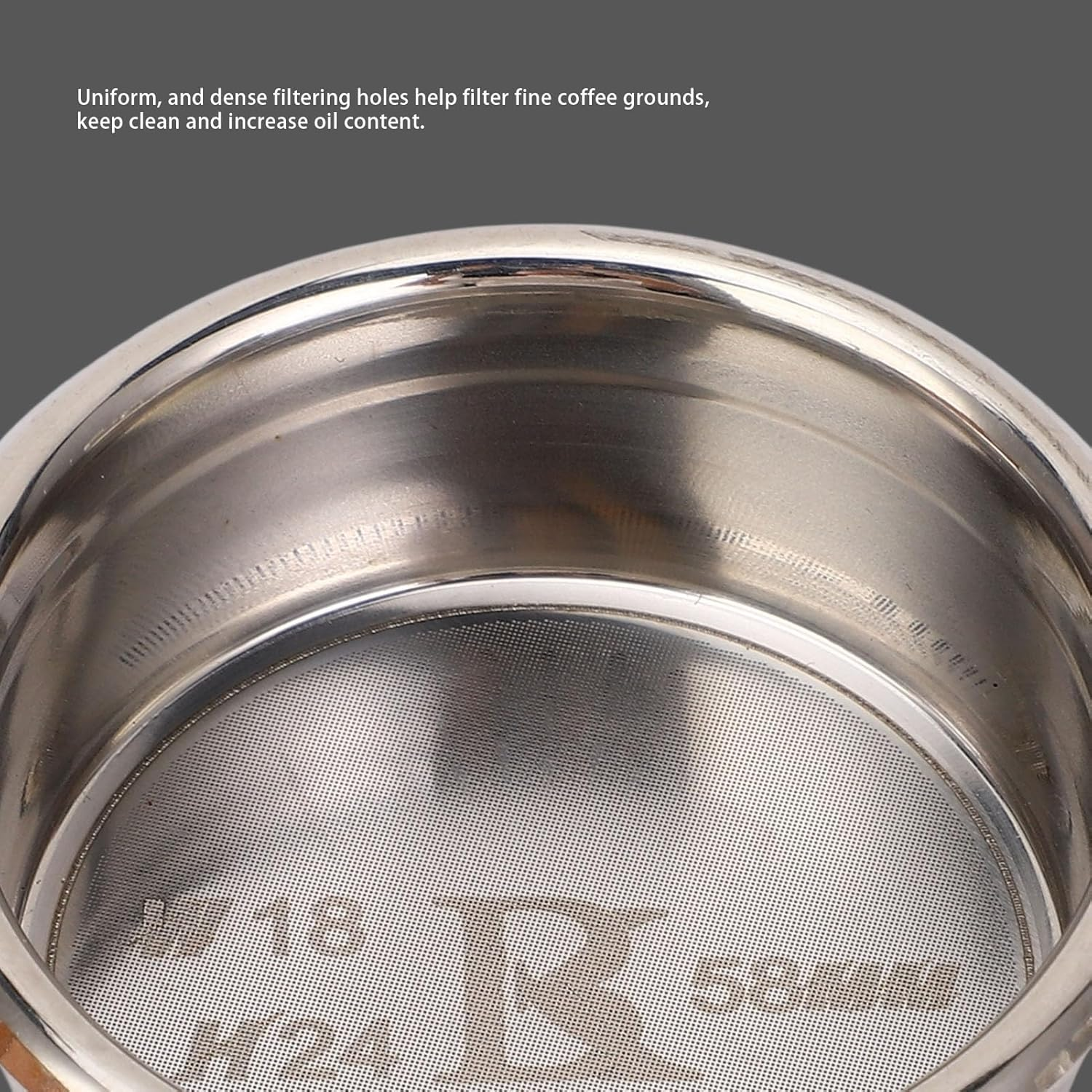 Asixxsix 58Mm Portafilter Basket, Stainless Steel Coffee Filter Basket, Espresso Machine Parts, Coffee Machine Replacement Accessories, for Shop, Household, Milk Tea Shop (18G) image number 3