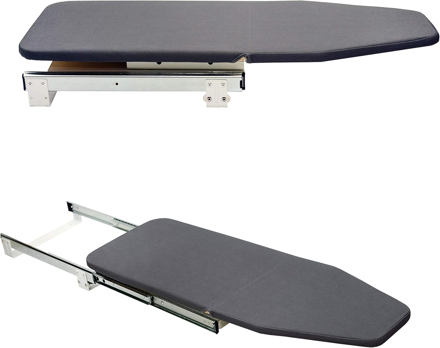 AKOZLIN Retractable Pull Out Ironing Board Closet Sliding Out Swivel Iron Board with Heat Resistant Ironing Cover, Board Size: 31.88"&times;13" image number 3