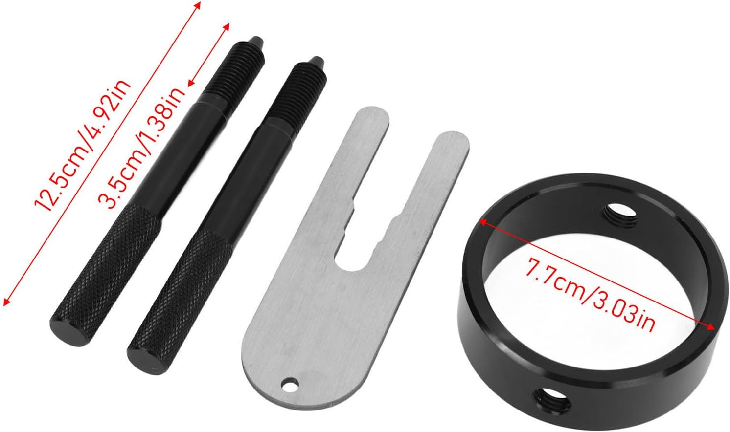 Motorcycle Fork Spring Compressor Tool Kit, High Precision 6061 Aluminum Coil Spring Service Kit for Most Upside down Street Bike Forks image number 6