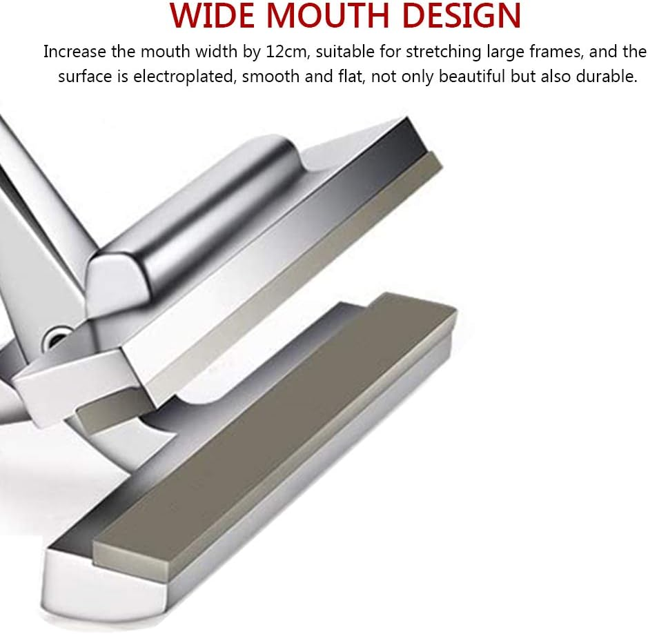 YCDC Alloy Canvas Pliers, 4.7Inch Super Wide Jaw Art Tool, Red Padded Handle, Fits 20Inch/24Inch Canvas image number 3