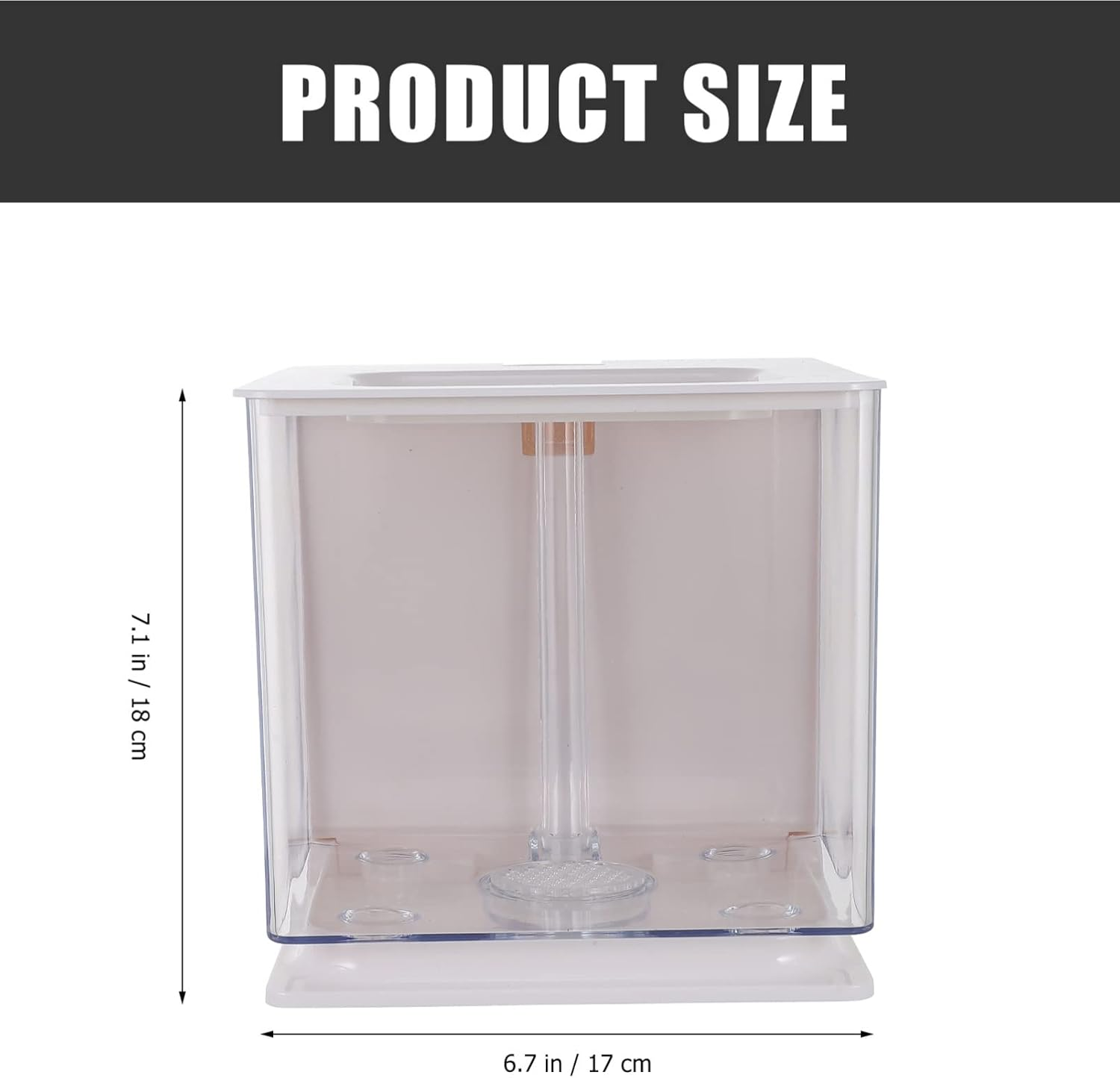 Mipcase Self-Cleaning Acrylic Fish Tank Easy Maintenance Water Changing Aquarium for Desktop Use Stylish Decorative Fish Tank for for Aquatic Plant Gardens image number 2