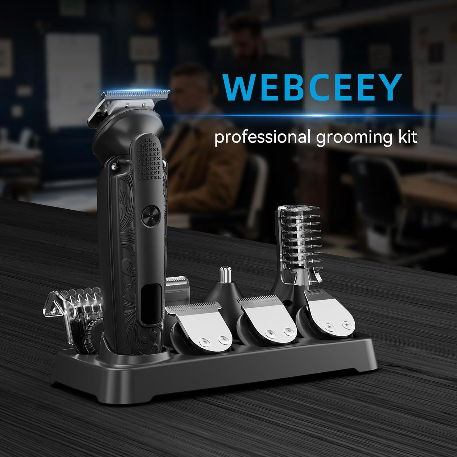 Beard Trimmer for Men, IPX7 Waterproof Electric Shaver Razor, Hair Trimmer for Nose, Body, Face and Mustache, Cordless Hair Clipper Grooming Kit, Gifts for Men image number 5