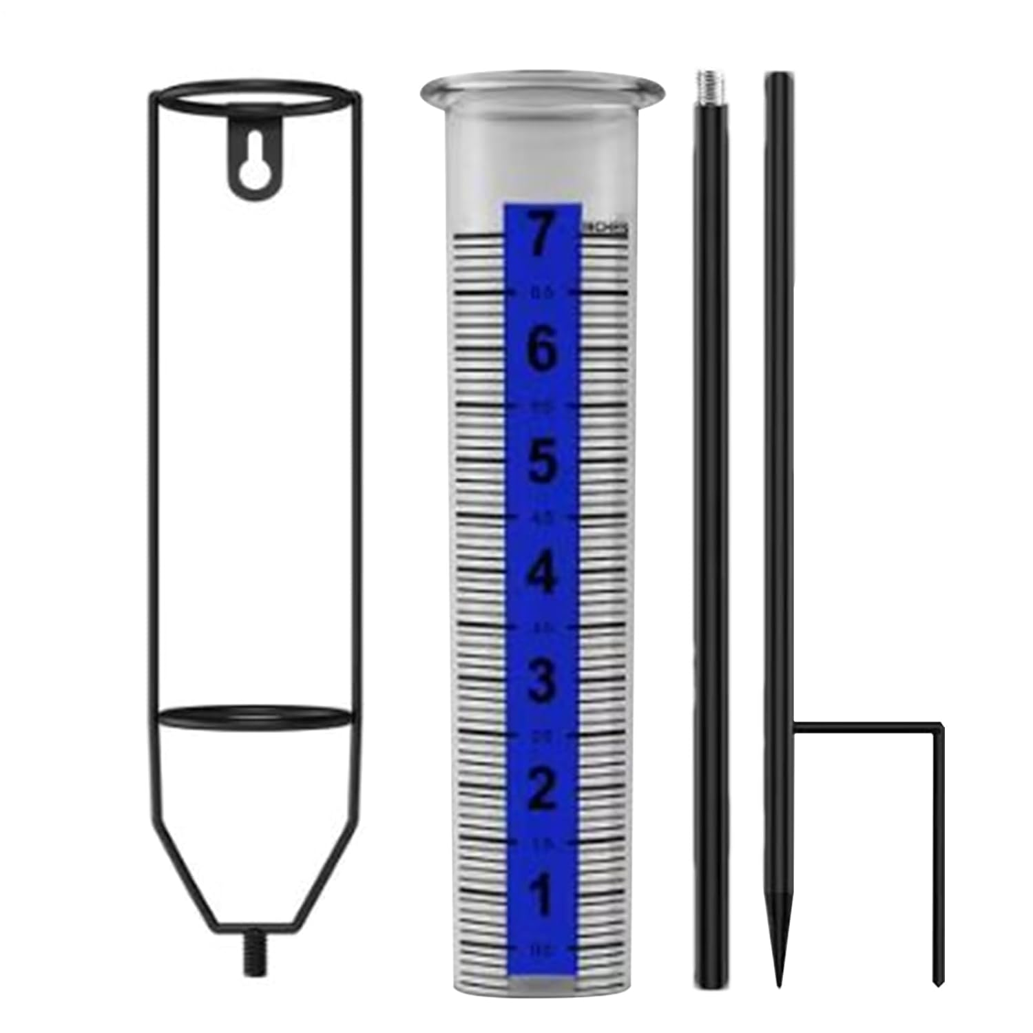 Rain Measure Gauge, Rainfall Meter, Accurate Rainwater Measuring Tool, Pluviometer for Terraces, Deck, Lawn, Fence, Yard, Farm, Garden, Greenhouse, Field, Patio, Weather Tracking