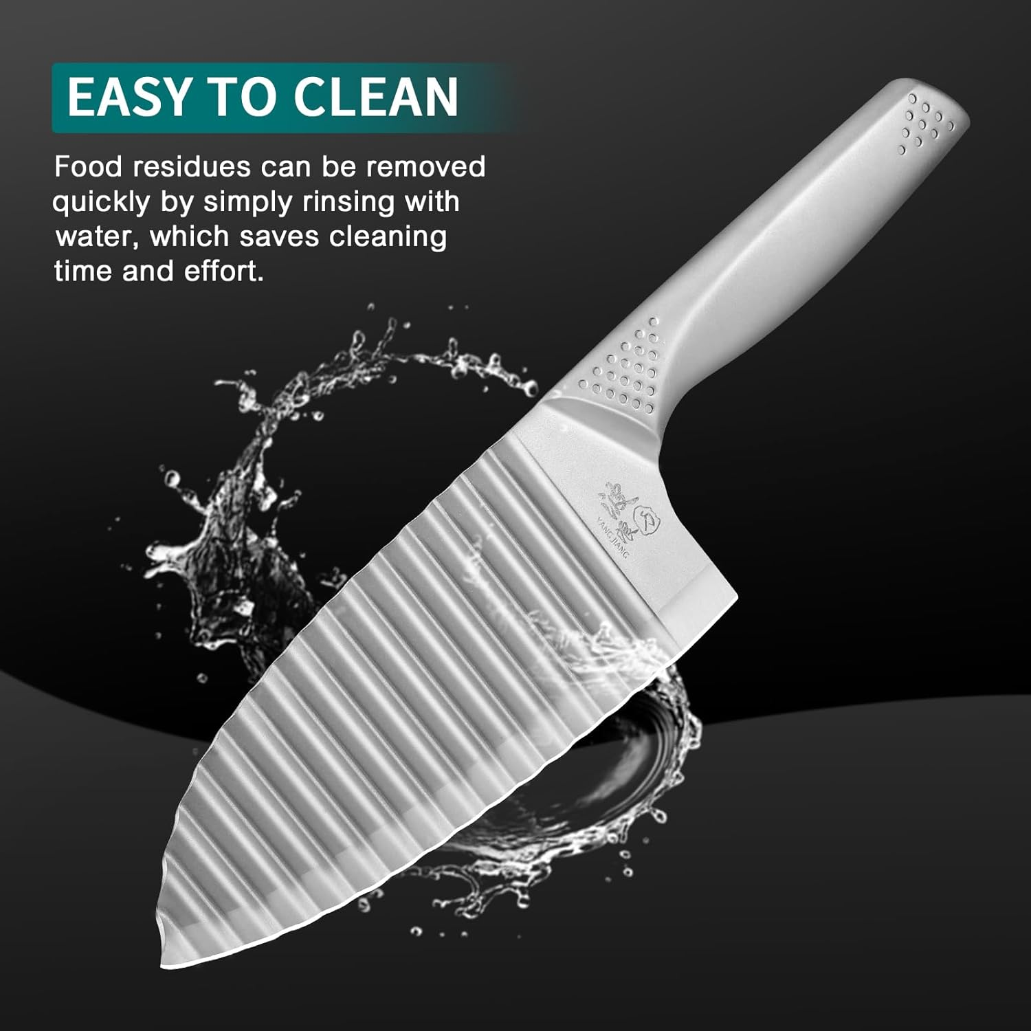 Crinkle Cutter for Veggies Wavy Knife: French Fries Potato Slicer and Peeler Stainless Steel Blade Pickle Chopper for Kitchen image number 3