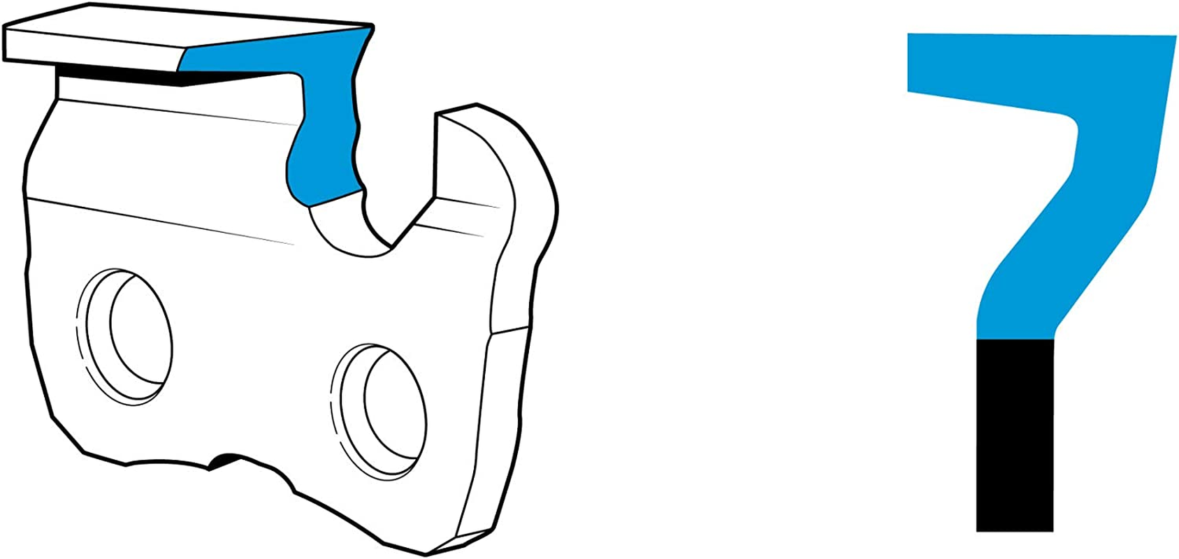 Oregon D59 Advancecut Replacement Chainsaw Chain for 16-Inch Guide Bars, 59 Drive Links, Pitch: 3/8", .050" Gauge, Fits Homelite, Jonsered, Gray image number 2