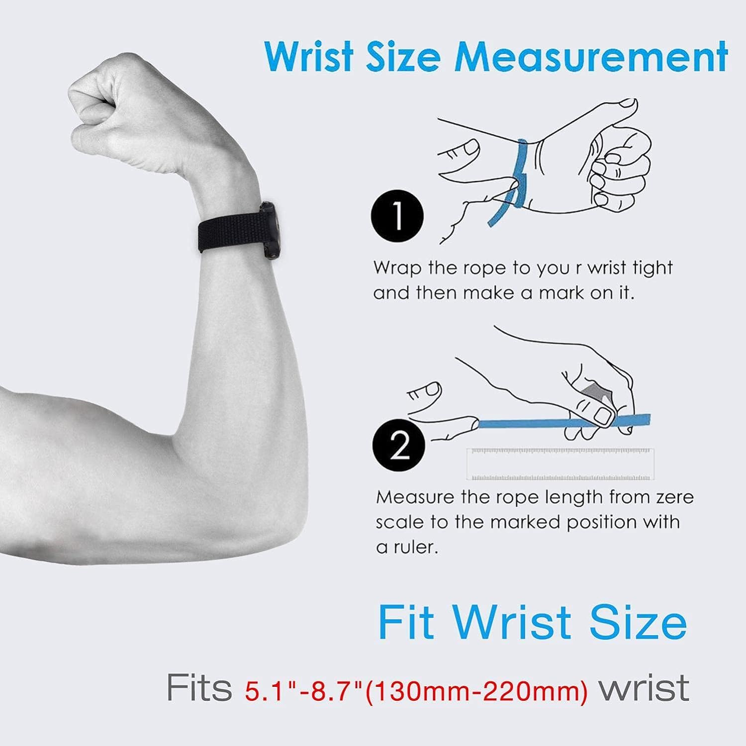 Abanen Hook and Loop Quick Dry Watch Band for Fenix 6/Fenix 5/ Fenix 7/EPIX 2, 22Mm Woven Nylon Ultralight Sport Wristband Strap for Garmin Epix Pro 47Mm,Instinct 2 Solar,Forerunner 955 image number 5