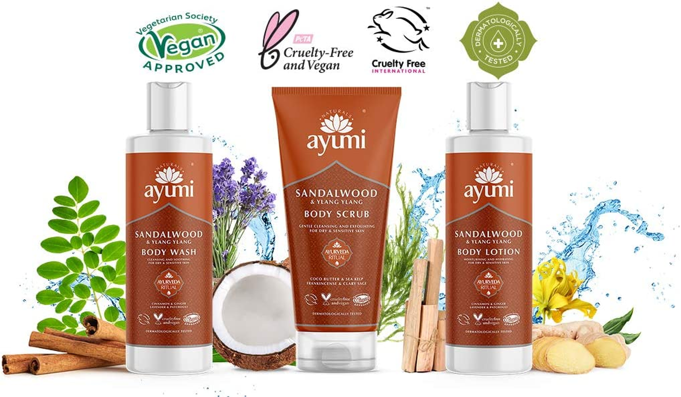 Ayumi Sandalwood & Pink Clay Face Mask. Vegan, Cruelty-Free, Dermatologically-Tested, 3 X 100Ml