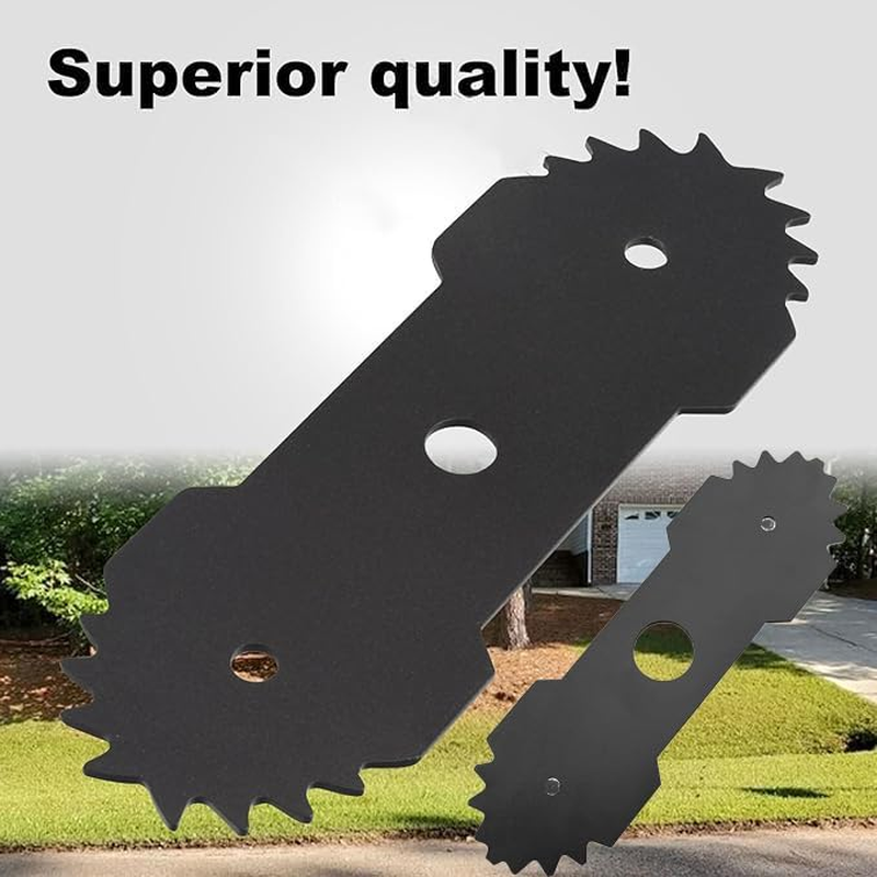 WEZCHUGHAOL 2 PCS Heavy Duty Lawn Mower Edger Blades with Teeth - Compatible with Ryobi Edger RY13050 RY13050A RY15518 RY40030 - Durable Steel Replacement Blades for Precise Lawn Trimming image number 3