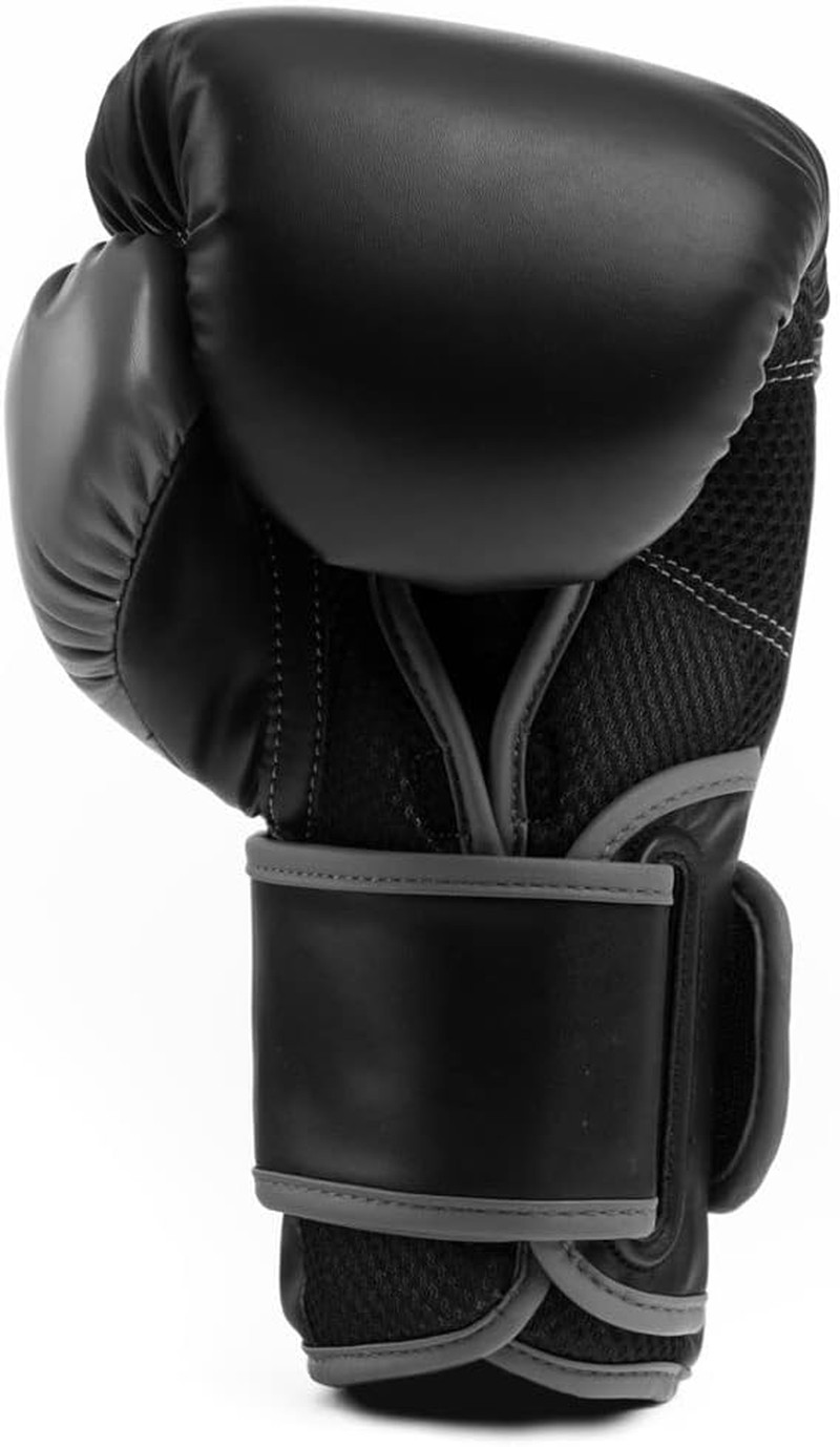 Everlast Powerlock2 Training Boxing Gloves 12Oz Black/Grey 12Oz Black/Grey image number 4