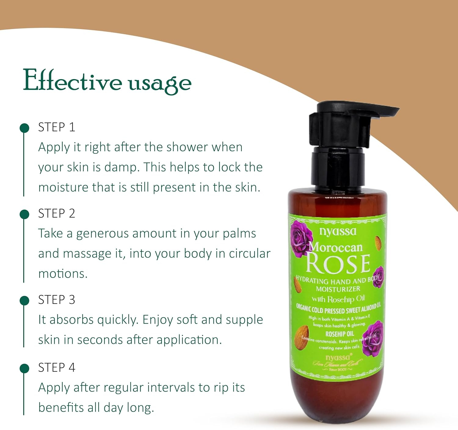 Nyassa Intriguing Moroccan Rose Body Lotion 200Ml image number 4