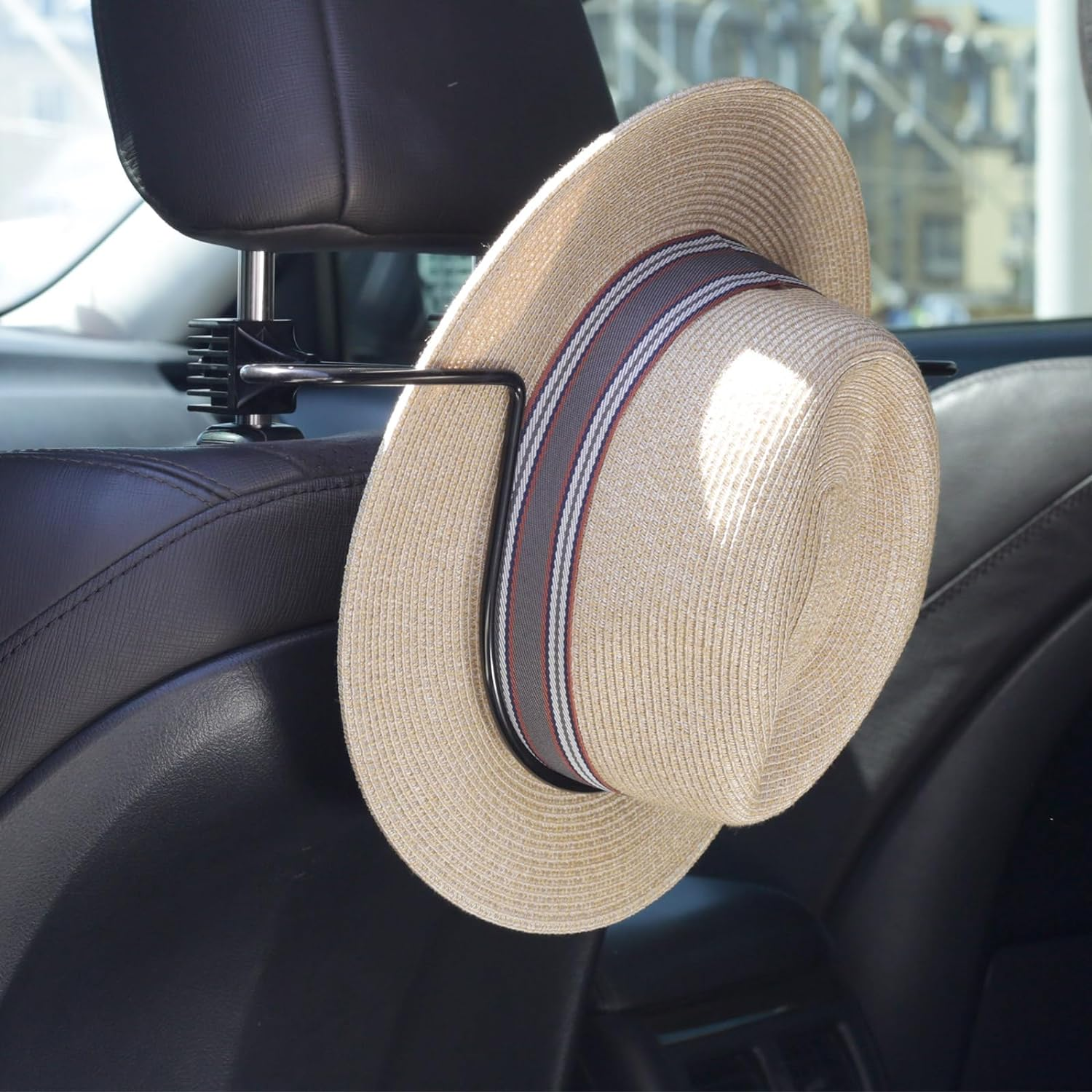 GEEDAR Cowboy Hat Holder Rack for Truck SUV Car(Keep Hat Shape) Car Clothes Hanger Bar Coat Hanger Hard Hat Holder for Truck Seat Car Accessories image number 5