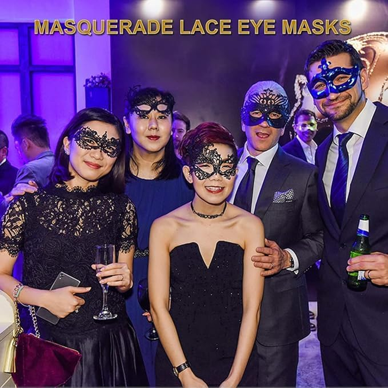 Masquerade Mask for Women Phoenix Gold Plated Lace Mask Party Half Face Halloween Mask Lace Mask image number 4