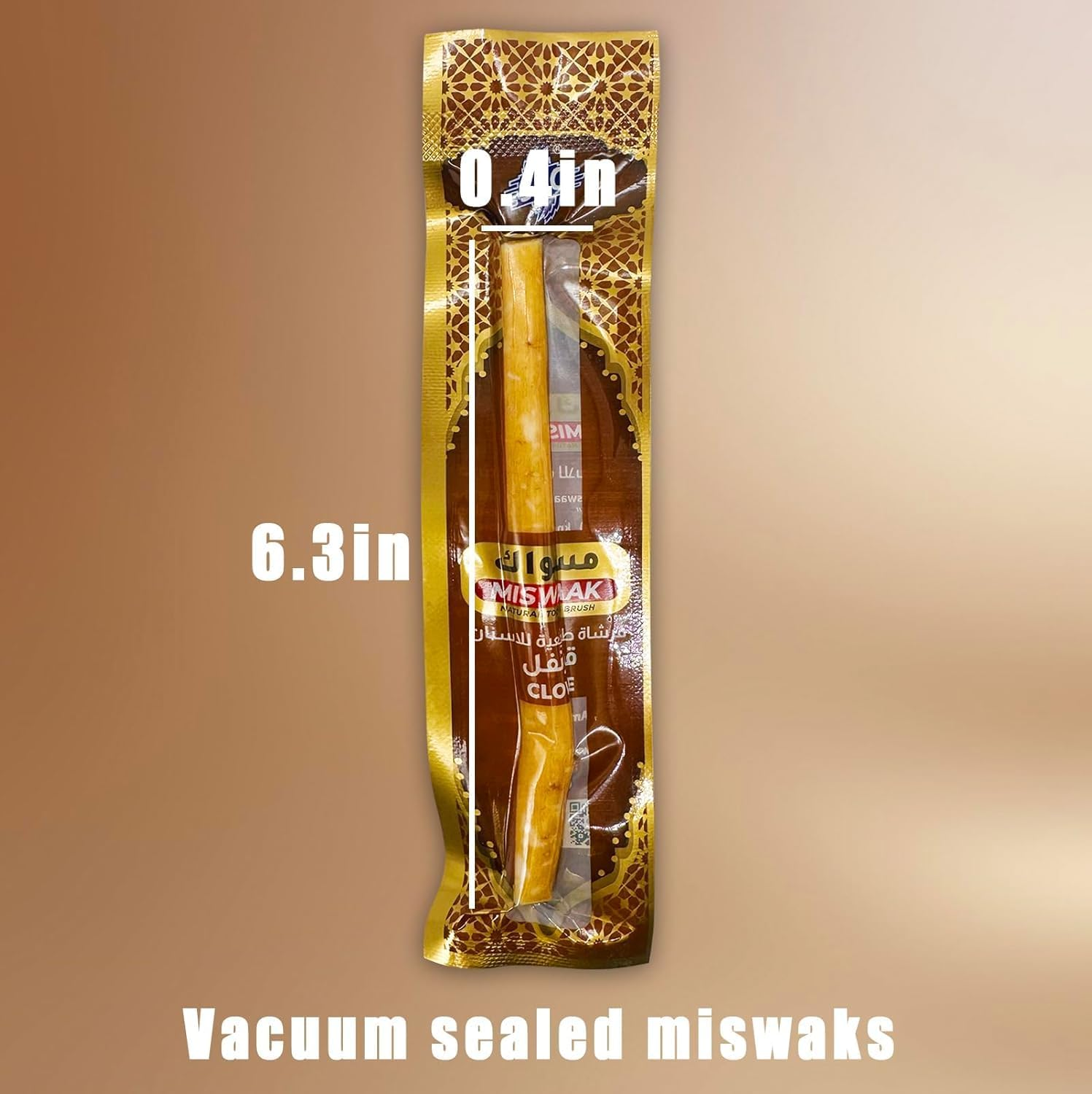12 Pack Natural Miswak Toothbrush - Vacuum Sealed Traditional Toothbrush Stick - for Healthy Teeths,Gums and Fresh Breath (Clove Flavor) image number 5
