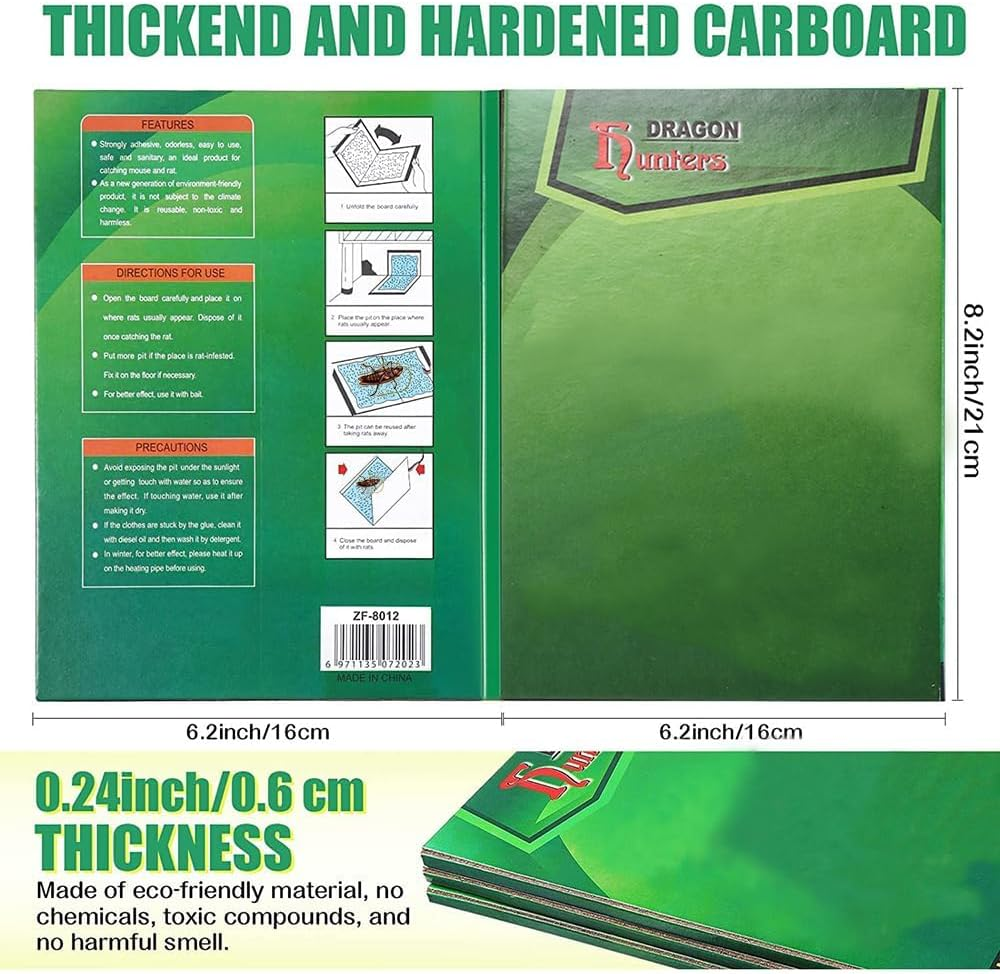 Sticky Traps, 7 PCS Adhesive Board, Suitable for Various Pest Traps,Extra Strong Glue Pest Board Trap,Effective Traps for Indoor/Outdoor, Home Kitchen Garden image number 1