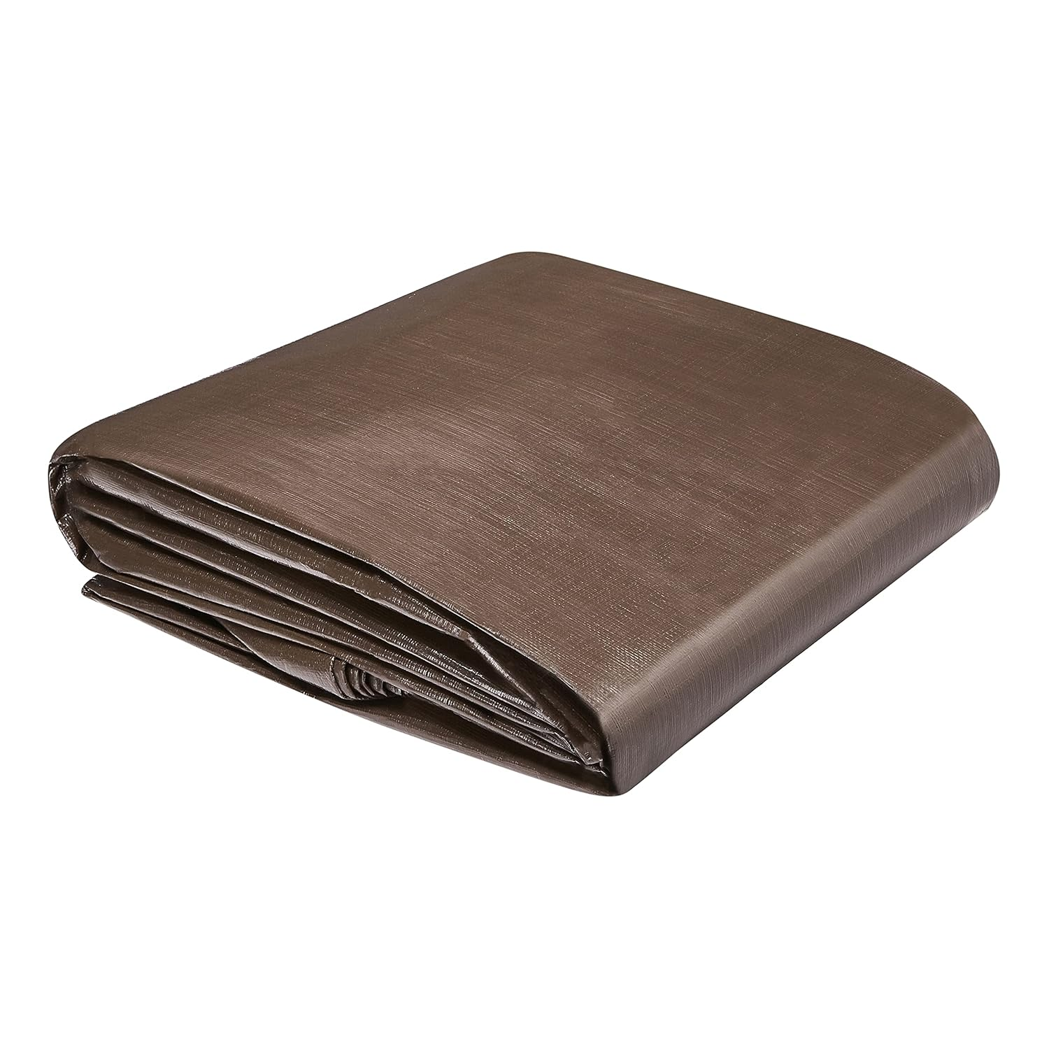 Amazoncommercial Multi Purpose Waterproof Poly Tarp Cover, 6.09 X 6.09 M, 10MIL Thick, Brown/Silver, 1-Pack