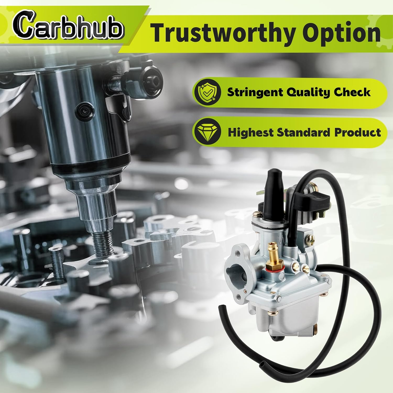 Carbhub SUZUKI JR 50 JR50 Carburetor + Air Filter Box Assembly 1978-2006 Carb