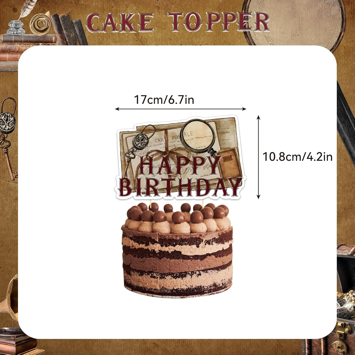 25 Pcs Escape Room Cake Topper Cupcake Toppers Escape Room Cake Decorations for Escape Room Birthday Party Decorations Mystery Escape Room Party Supplies image number 2