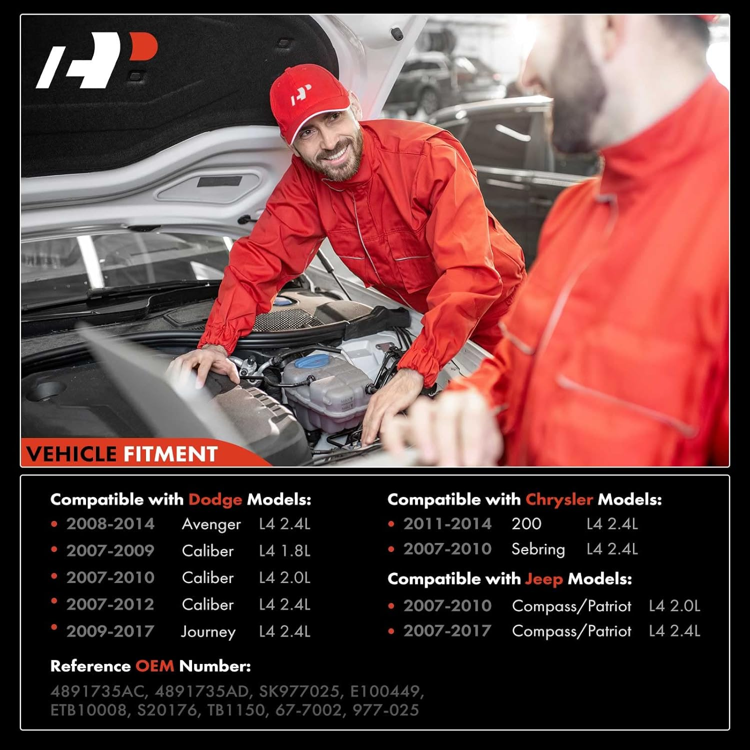 A-Premium Electronic Throttle Body Compatible with Chrysler, Dodge & Jeep Vehicles - 2.4L 2.0L 1.8L - 200, Sebring, Avenger, Caliber, Journey, Compass, Patriot - Replaces 4891735AC, 4891735AD image number 1