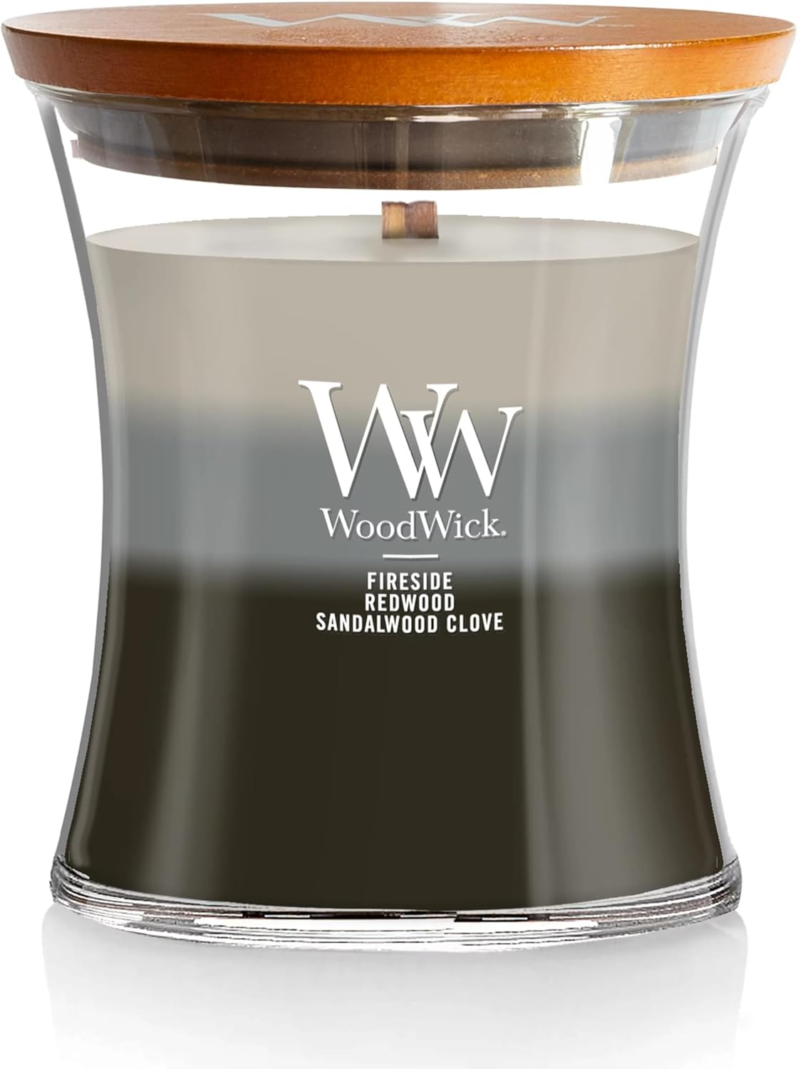 Woodwick 93911 Warm Woods Hourglass Trilogy Candle,Large,Gray image number 2