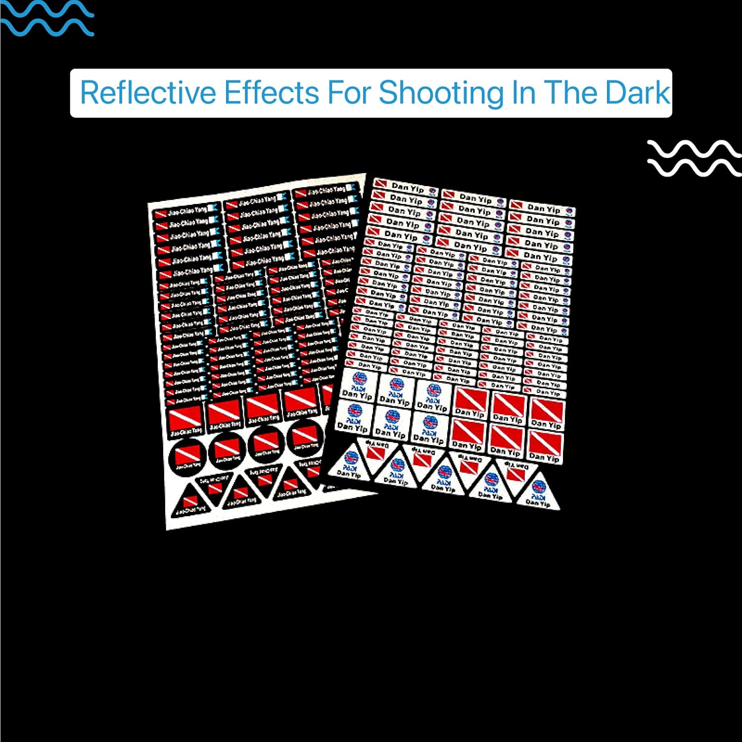 3M Personalized Waterproof Reflective Sticker Sheet for Scuba Diving Gear, Water Sports,Scuba Diving Accessory Necessity image number 1