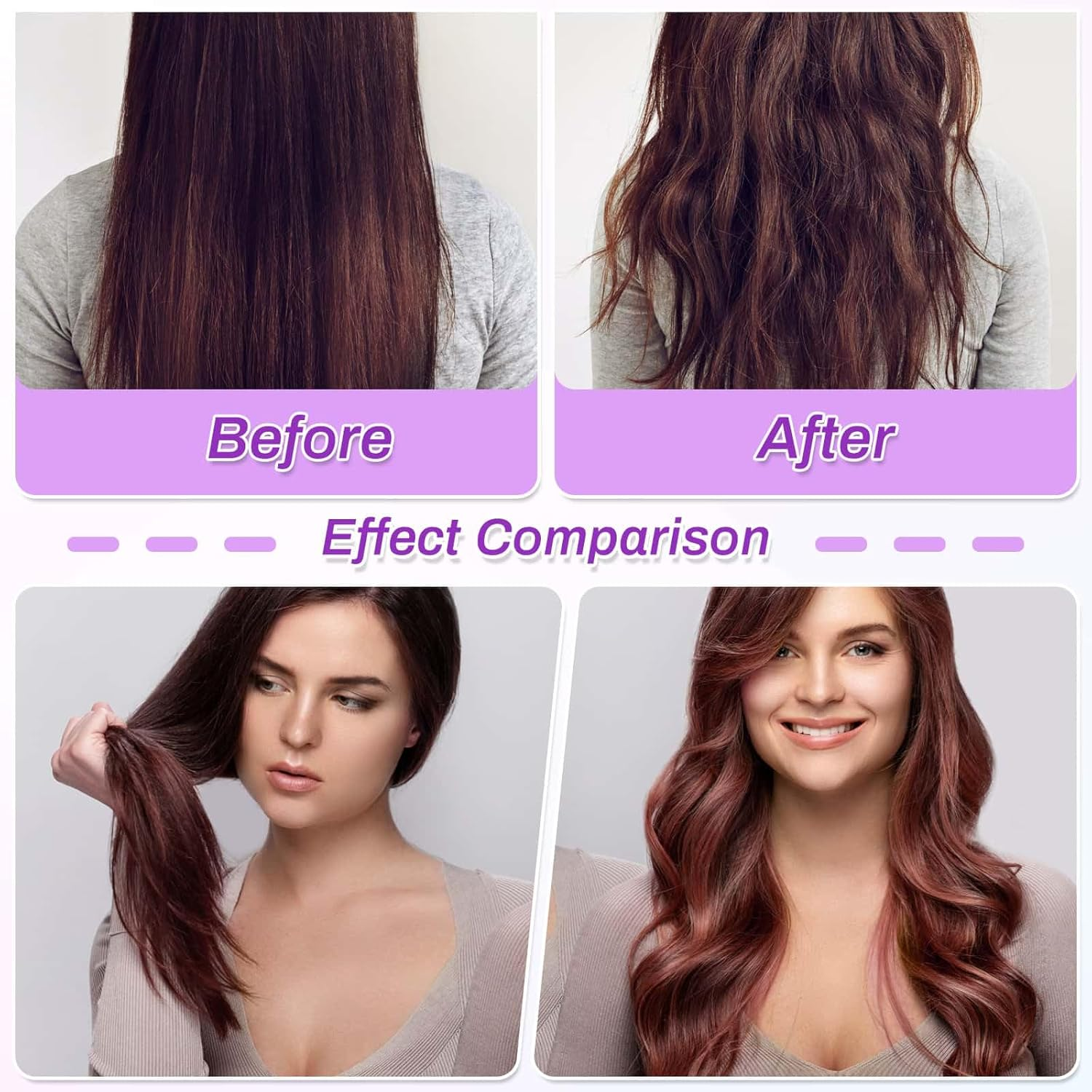 Rollers Hair Curlers 50 Pcs Set with 24Pcs Self Grip Hair Rollers 4 Sizes and 24 Pcs Hair Clips for Blowout Look Long Medium Short Thick Hair Volume image number 6