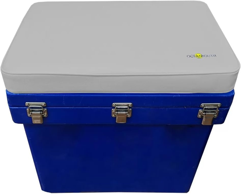 Oceansouth Cooler/Ice Box Cushion Marine Grade Vinyl with Velcro Strips (Grey, Width 380Mm X Length 730Mm) image number 4