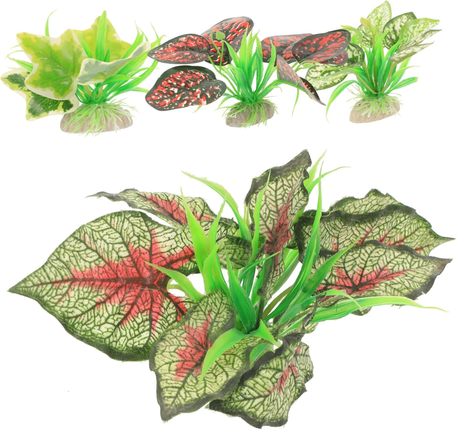 Parliky 4Pcs Artificial Aquarium Plants Simulated Fish Tank Decor Lightweight Faux Water Grass for Aquatic Decoration Safe for Fish and Shrimp Realistic Greenery for Aquariums