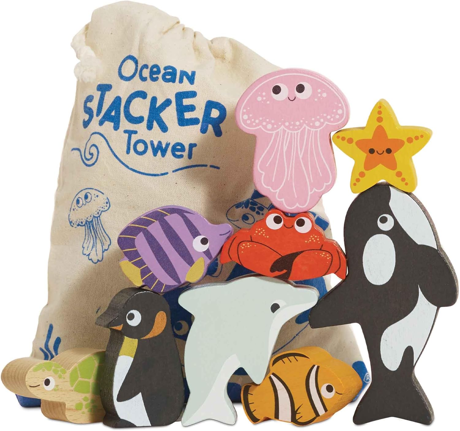 Le Toy Van PL139 Ocean Stacker Tower & Bag