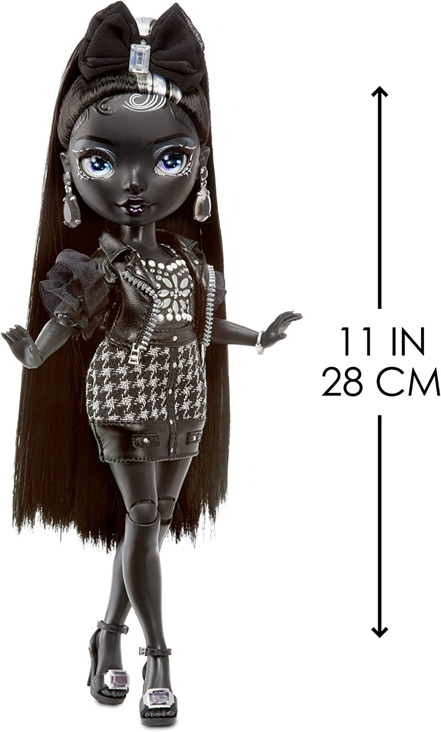 RAINBOW HIGH Shadow High Series 1 Shanelle Onyx- Grayscale Fashion Doll. 2 Black Designer Outfits to Mix & Match, Great for Kids 6-12 Years Old and Collectors, Multicolor (583554EUC) - Multicolor image number 5