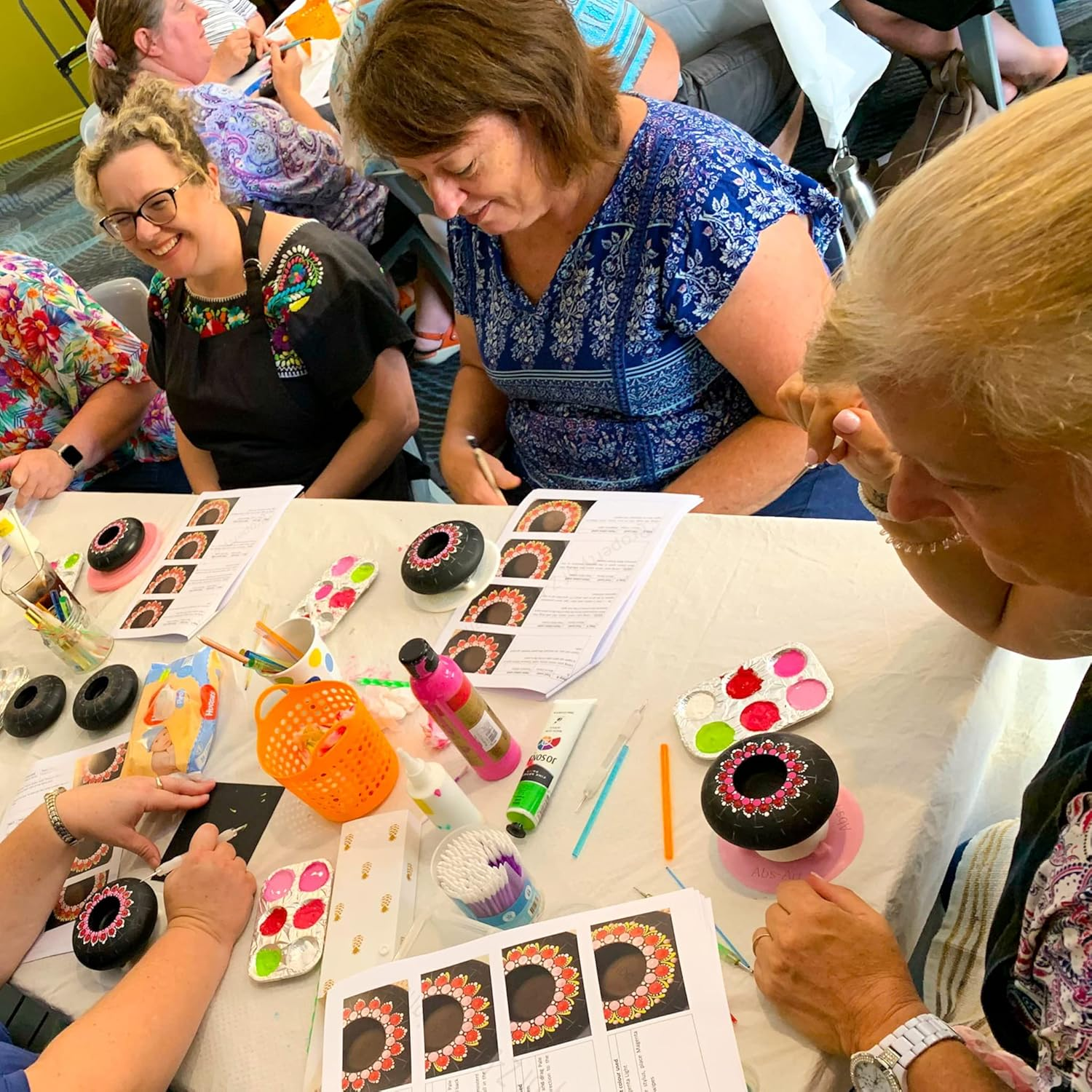 Tea Light Candle Holder Silicone Mould - by Happy Dotting Company - round Shape - Tealight Candle Moulds for Cement Casting - DIY & Creative Projects - Dotting and Mandala Art image number 2