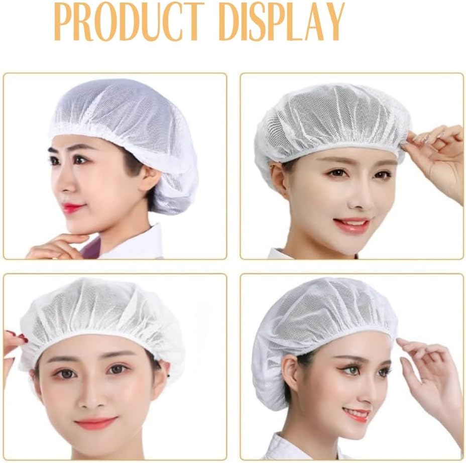 Goxfaca 6Pcs Hair Nets Adjustable Food Service Hair Nets Mesh Kitchen Hats Chef Greaseproof Cooking Caps for Men and Women White image number 5