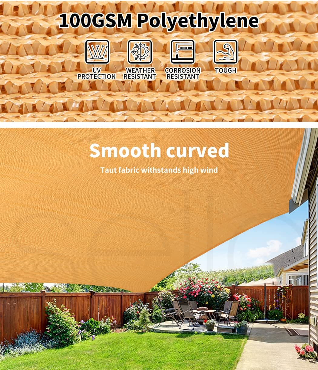 Mountview 3.66X20M Shade Cloth Shadecloth Sun Sail Garden Canopy 70% Cover Awning,Sun Block Outdoor Marquee Canopy Shelter Cover for Beach Pool Car Patio Backyard Lawn Garden Carport Fence Greenhouse image number 2