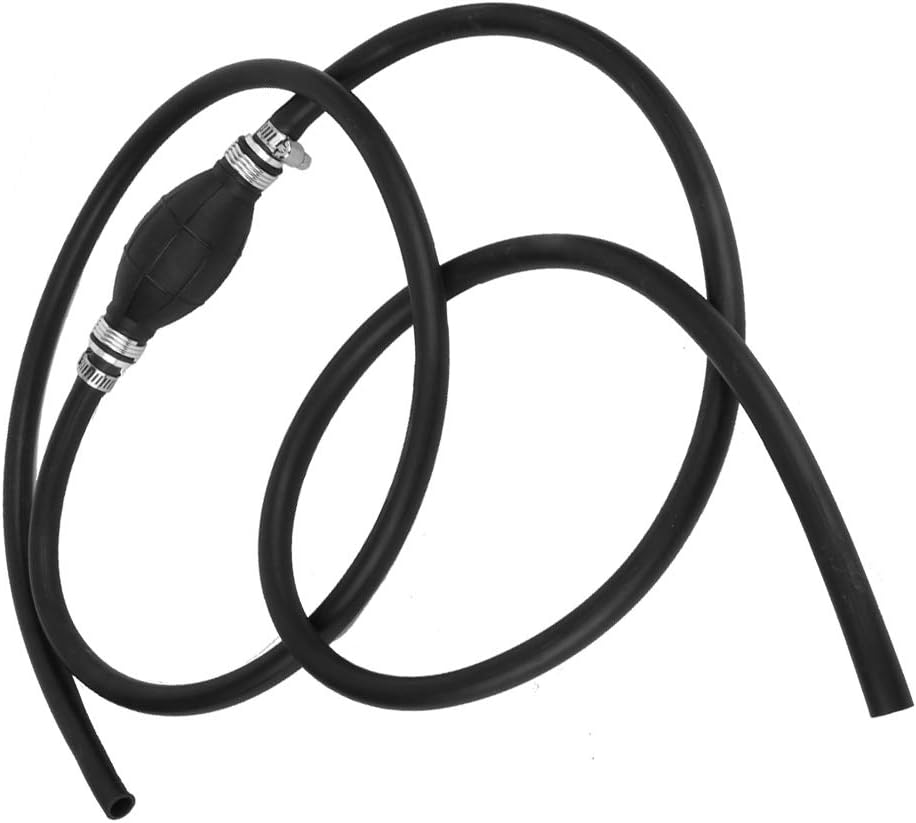 Fuel Gas Line Assembly Rubber 3/8 Inch Fuel Hose with 360 Degree Hose Clamps 193Cm Universal Line Suitable for Marine Boats Rvs Tractors and Caravans image number 1