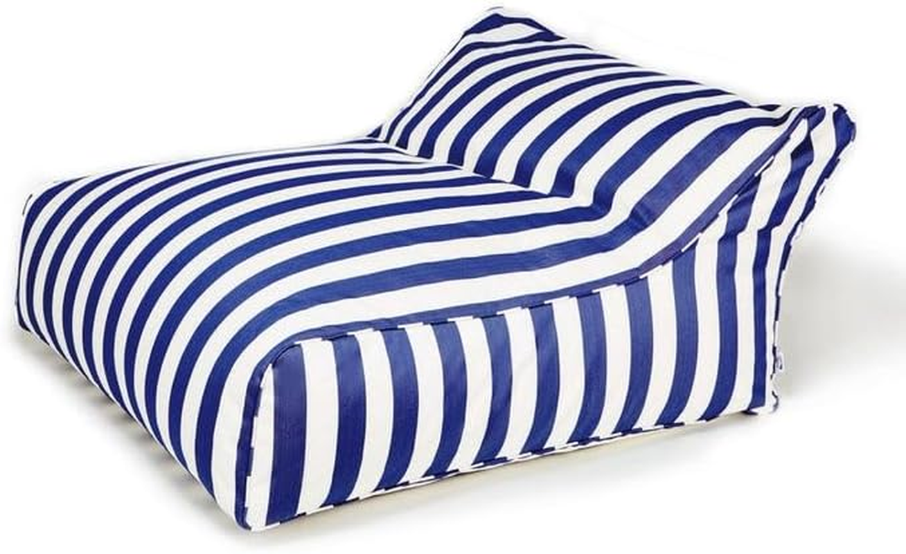 Billy Fresh Hang Out Outdoor Beanbag, 120 Cm Length X 110 Cm Width X 70 Cm Height, Blue/White Stripe image number 2