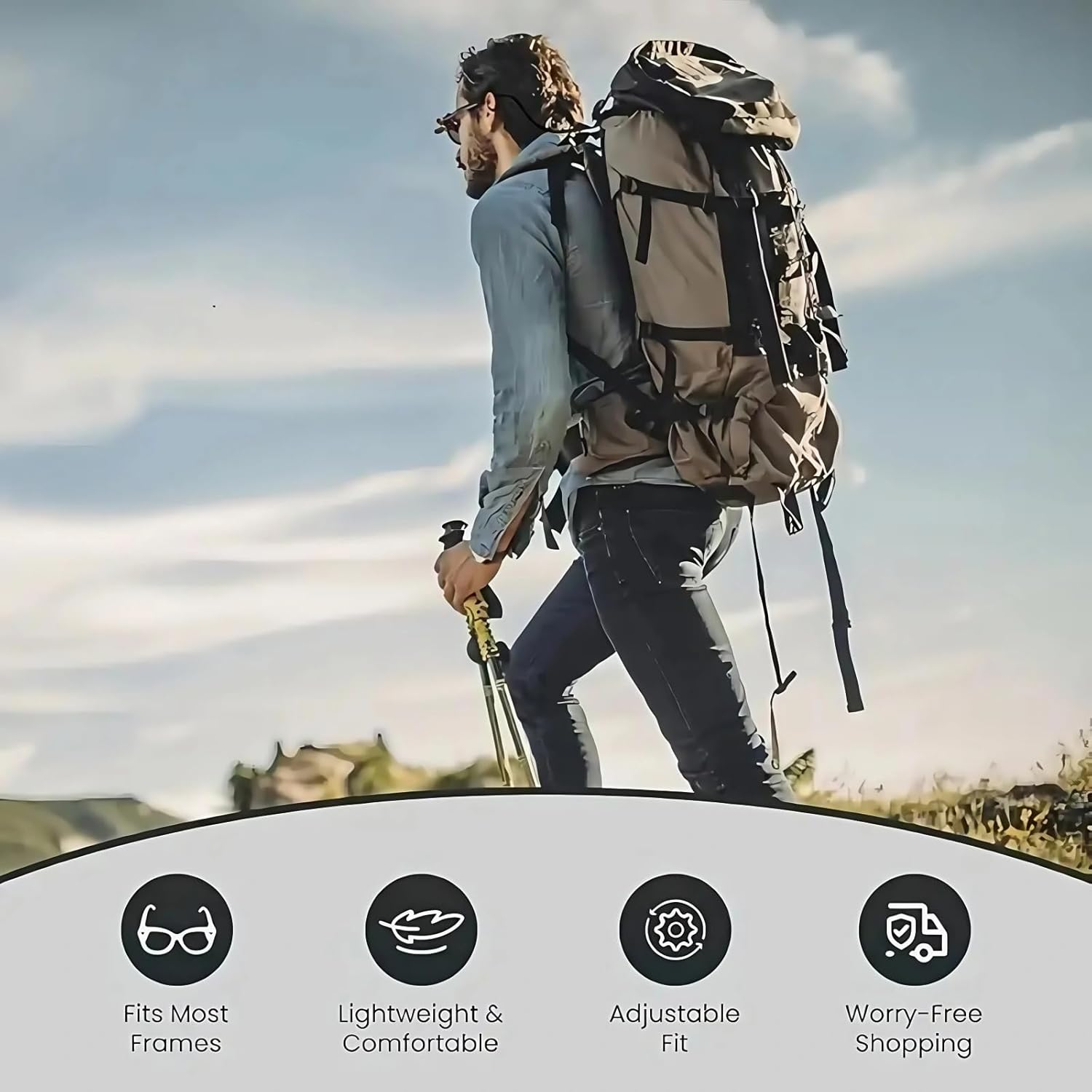 Gerhua 2Pcs Secure Glasses Cord,Glasses Lanyard,Spectacles Cord,Glasses Strap,Glasses Chain for Women and Men,Sunglasses Chain,Glasses String,Sunglasses String,Glasses Accessories,Glasses Neck Strap image number 1