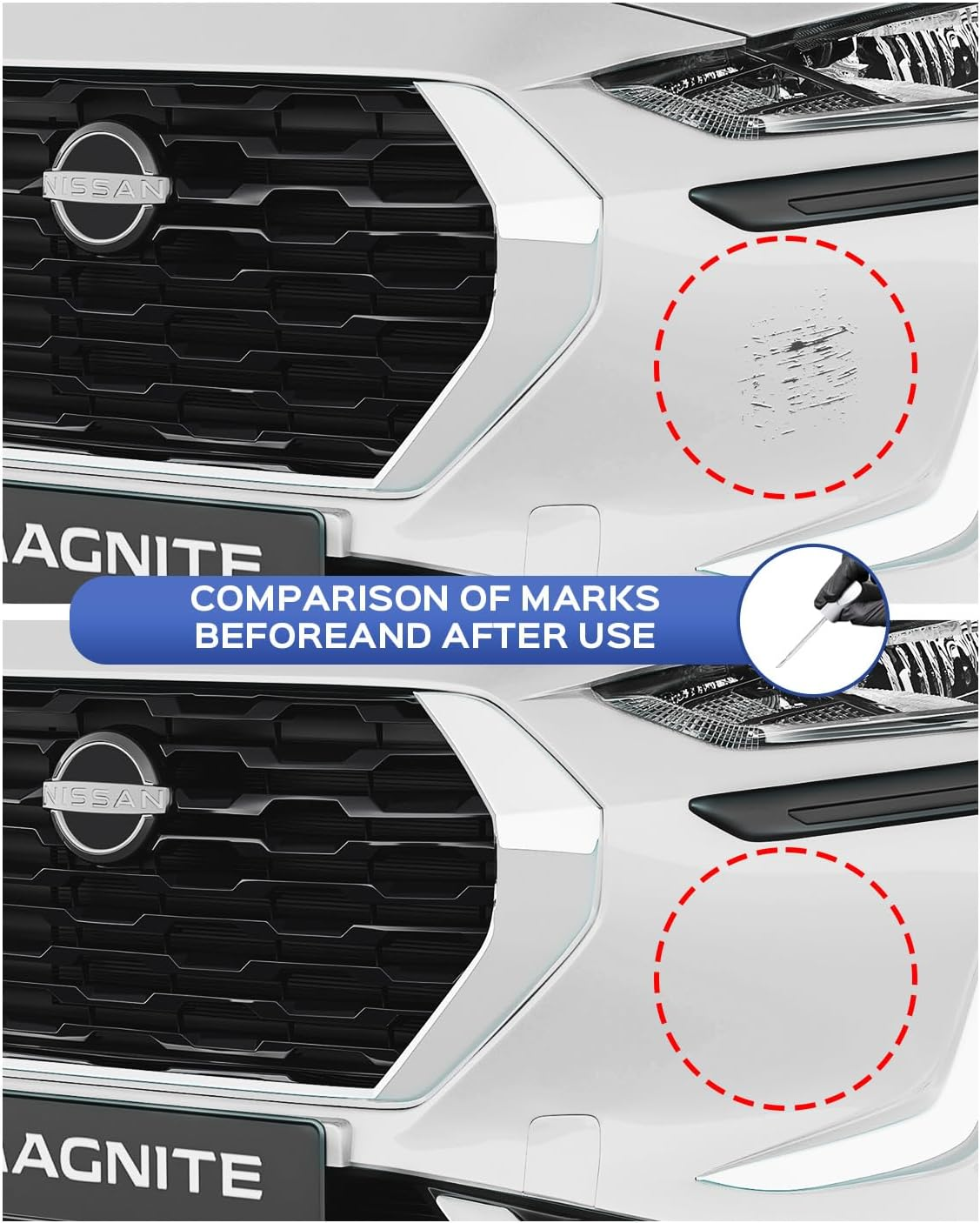 Brilliant Silver Metallic(K23) Touch up Paint Repair Kit Compatible with Nissan - DIY Kit Exactly Matches Chips and Nicks image number 2