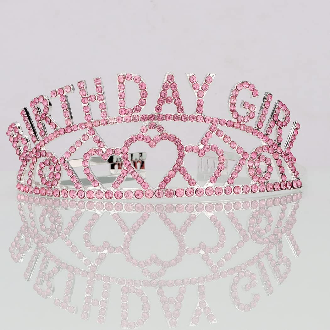 AOPRIE Birthday Crowns for Women Tiaras for Women Crowns for Girls Crystal Tiara Crowns for Women - Silver Green image number 3