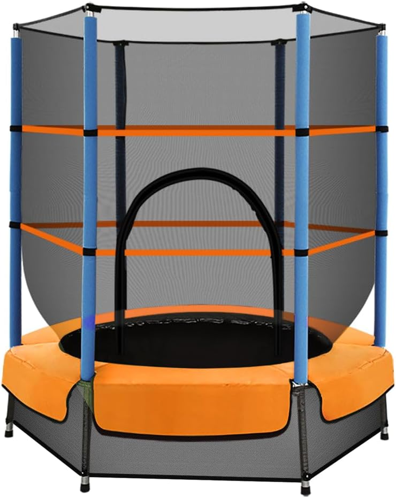 Everfit Trampoline for Kids Rebounder round Mini Trampolines, Outdoor Bouncing Children Gift, Step Ladder Enclosure Safety Net Cover Family Christmas Birthday
