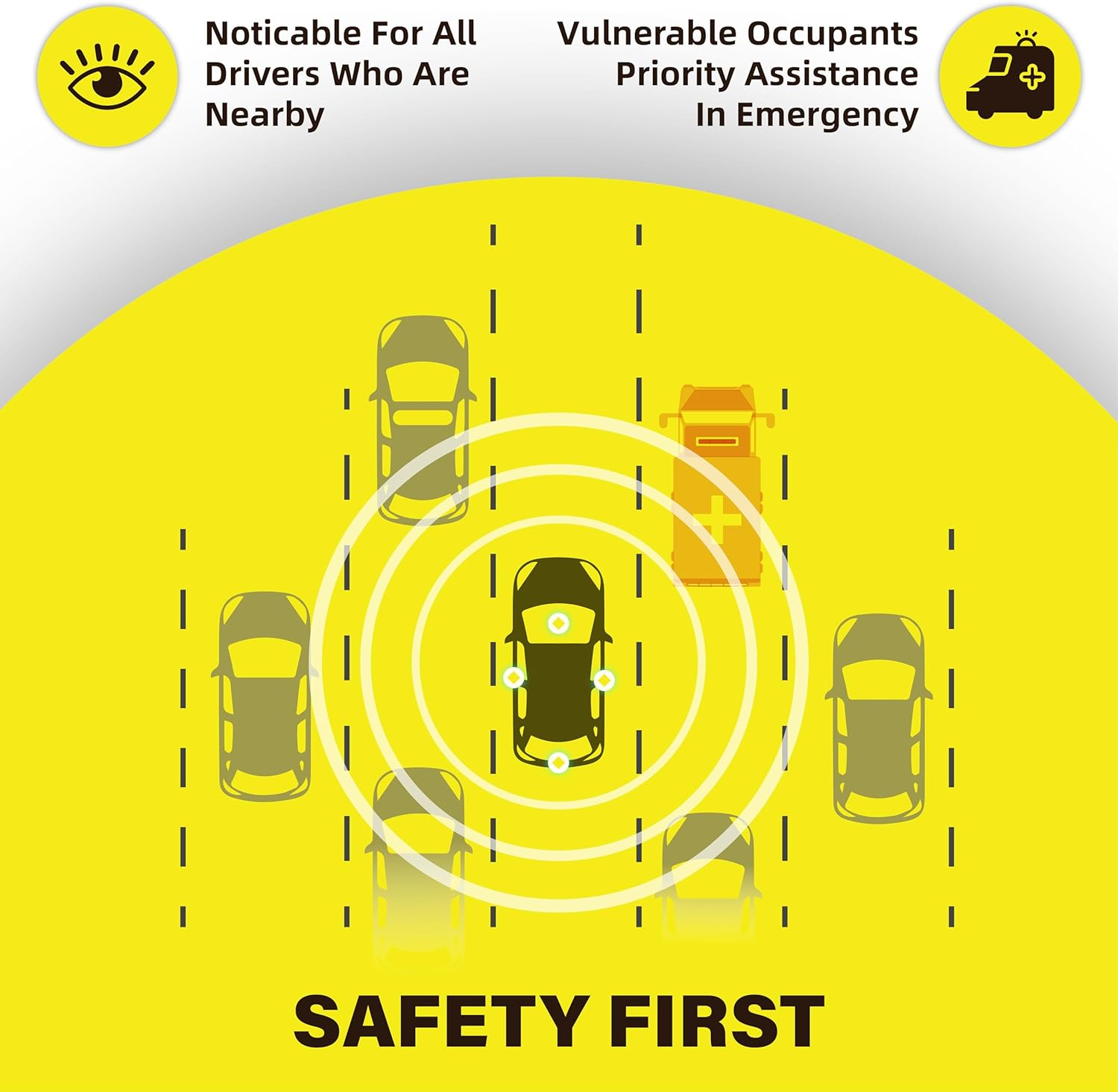 Hayten Baby on Board Car Stickers,2 Pack 5" X 5",Baby on Board Sign Non-Magnetic Sticker for Car Warning Signs Durable and Strong Adhesive Cars Stickers Exterior