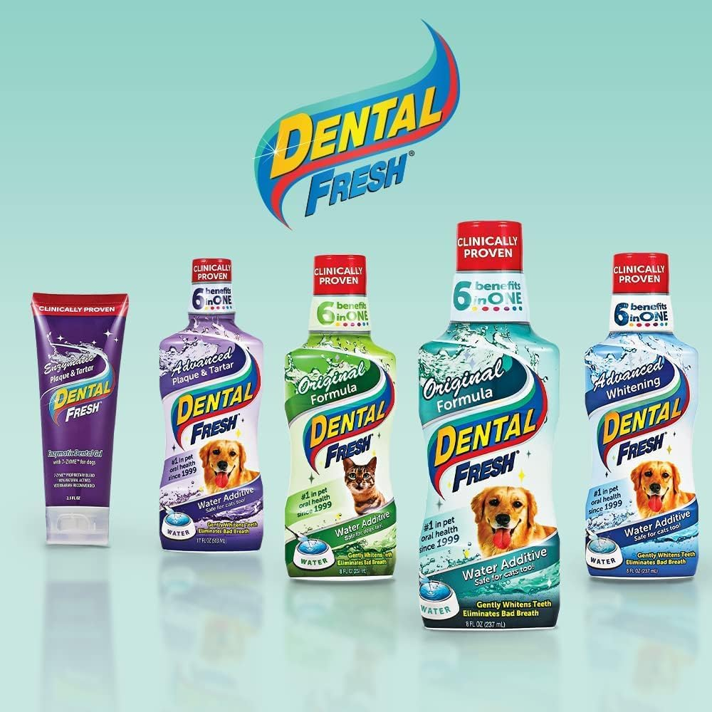 Dental Fresh Water Additive, 503Ml - Original Formula for Dogs - Clinically Proven, Simply Add to Pet&rsquo;S Water Bowl to Whiten Teeth, Eliminate Bad Breath, and Improve Oral Health image number 1