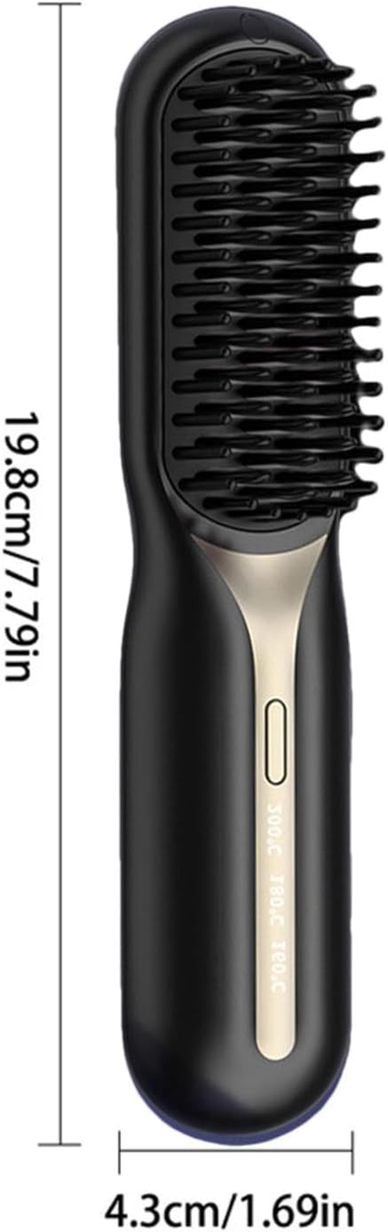 Handheld Cordless Hair Straightener | Compact Cordless Hairs Brush | Battery Powered Hair Styling Brush, Travel Hair Straightening Solution, Rechargeable Cordless Hair Styling Tool image number 2