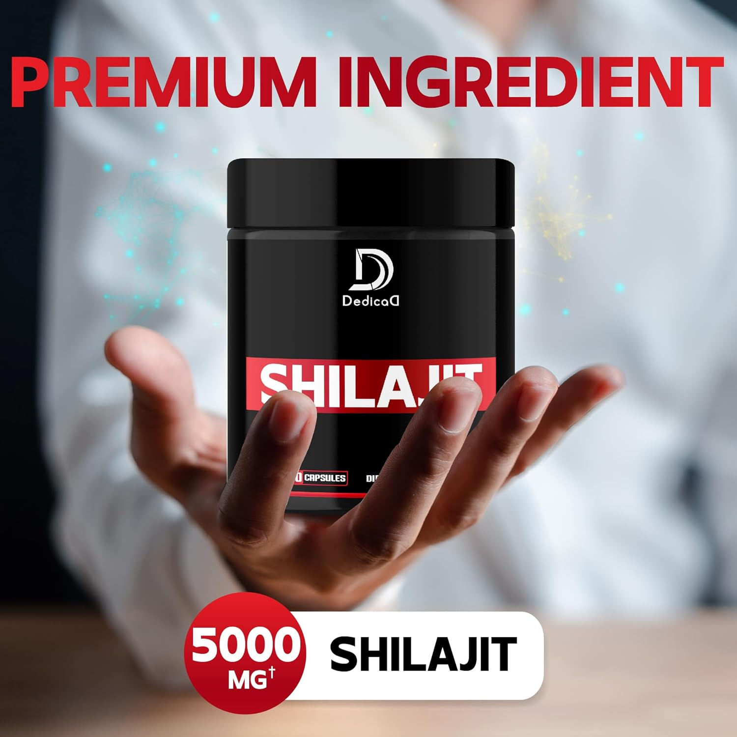 5000Mg Shilajit Capsules - Extract Shilajit Supplement - 150 Vegan Capsules of 5 Month Supply