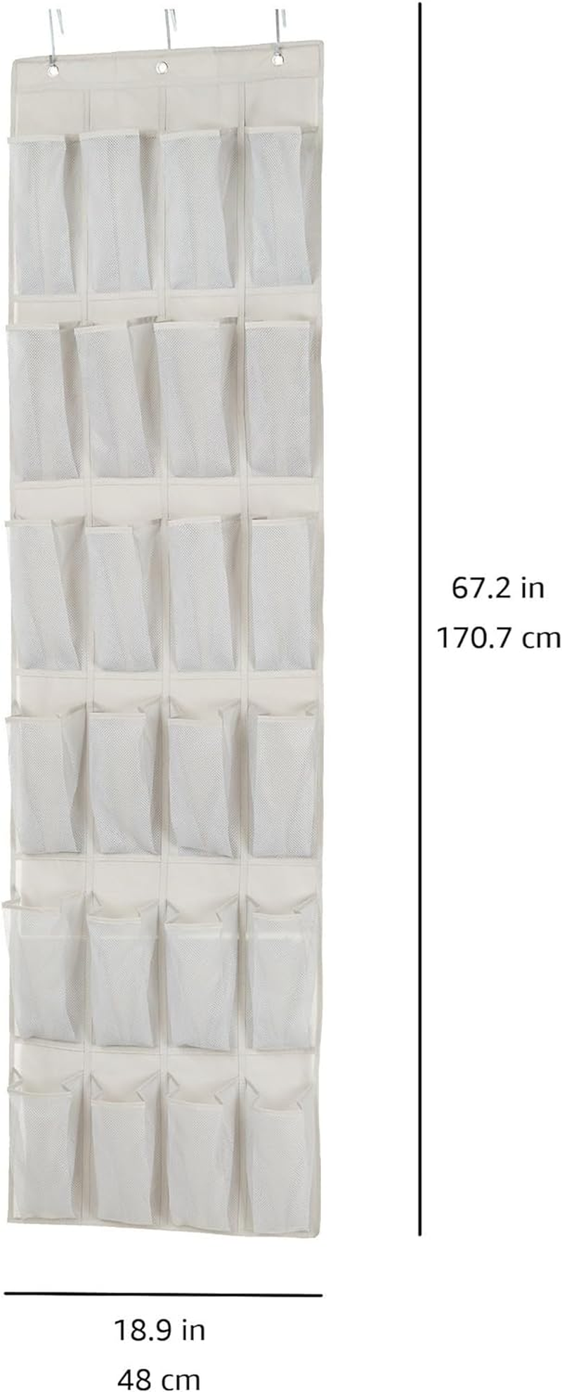 Amazon Basics 24-Pocket Over-The-Door Hanging Medium-Size Shoe Organizer image number 3