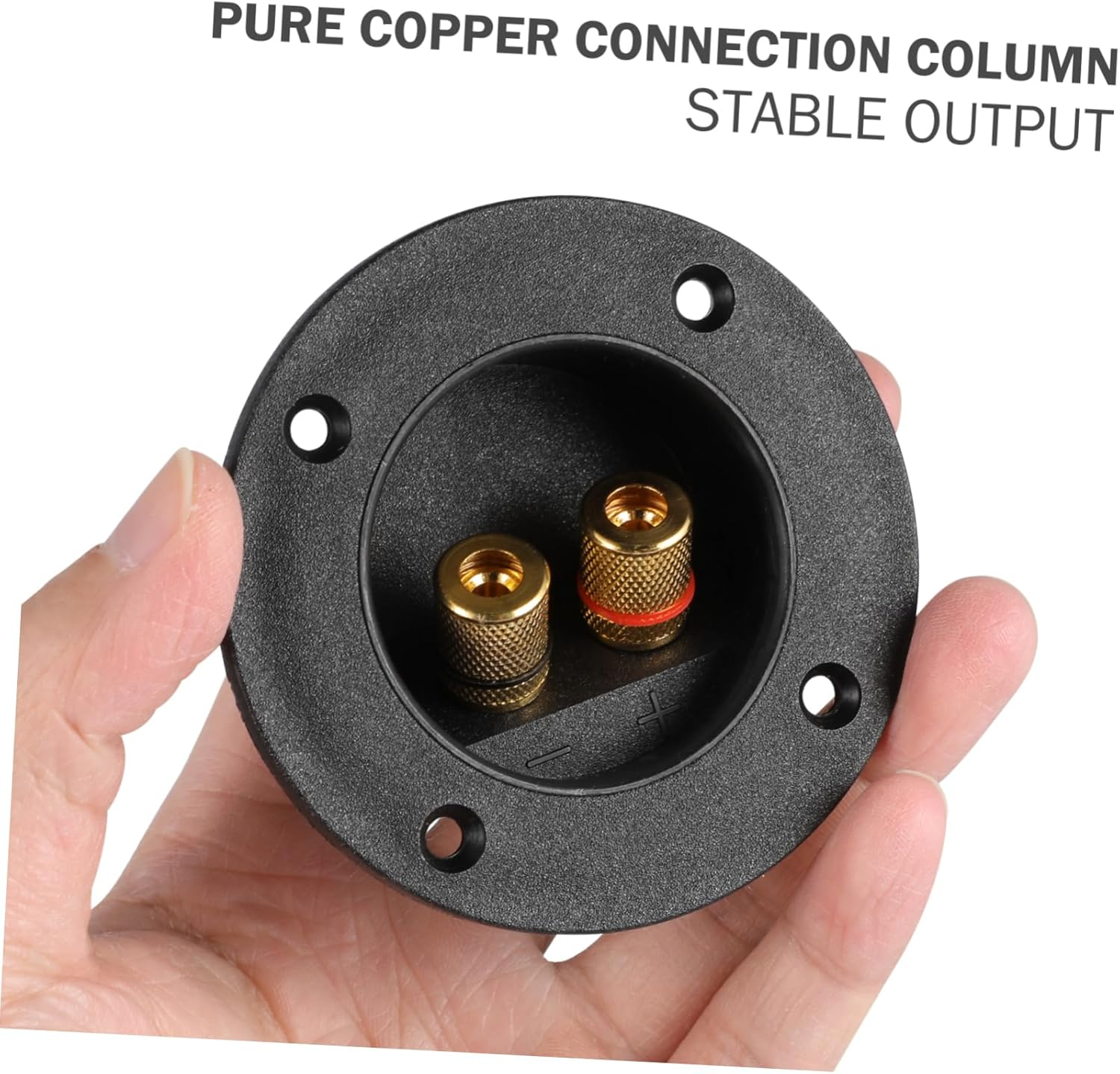 Angoily 5Pcs round Speaker Terminal Binding Post Copper Connectors for DIY Home Car Audio Subwoofer Speaker Wiring Hifi Sound System Installation image number 5