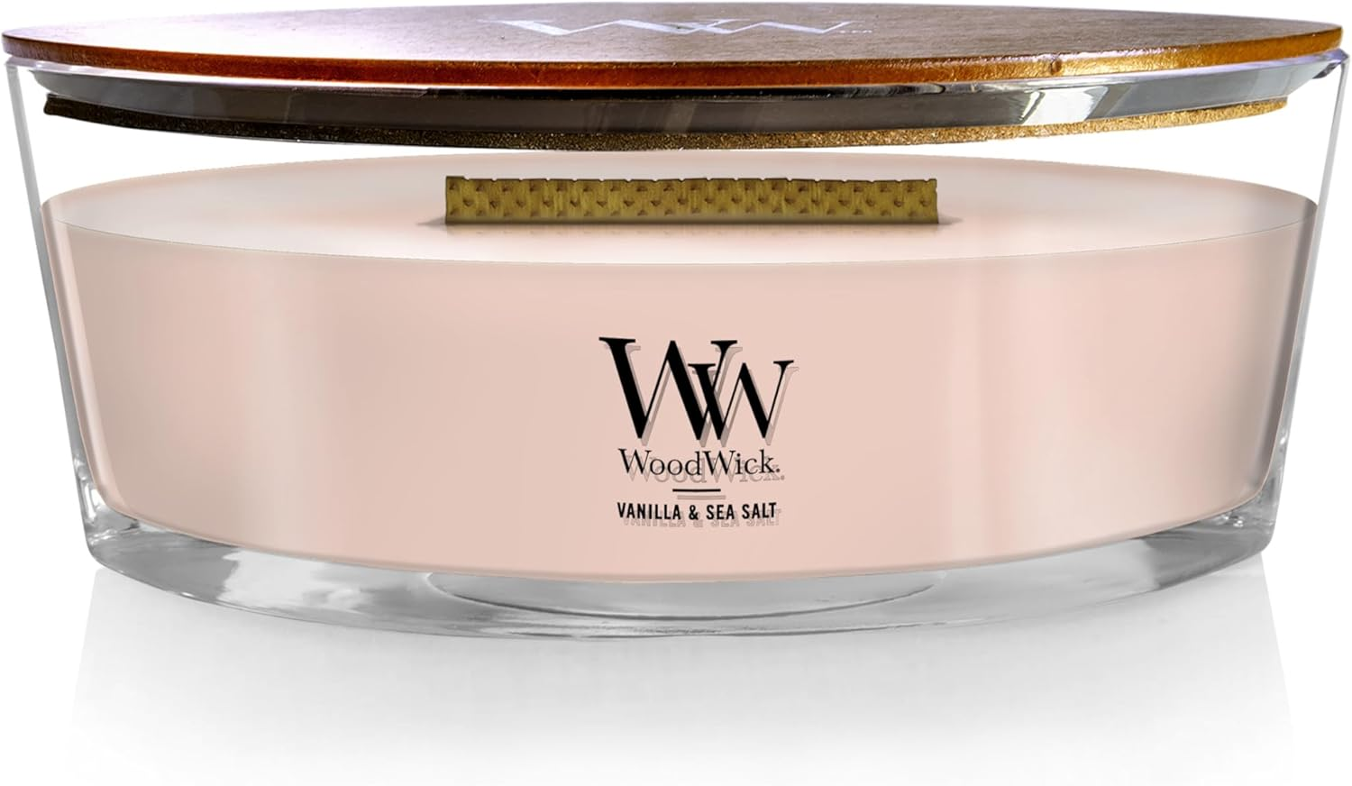 Woodwick Vanilla and Sea Salt Jar Candle, Ellipse image number 6