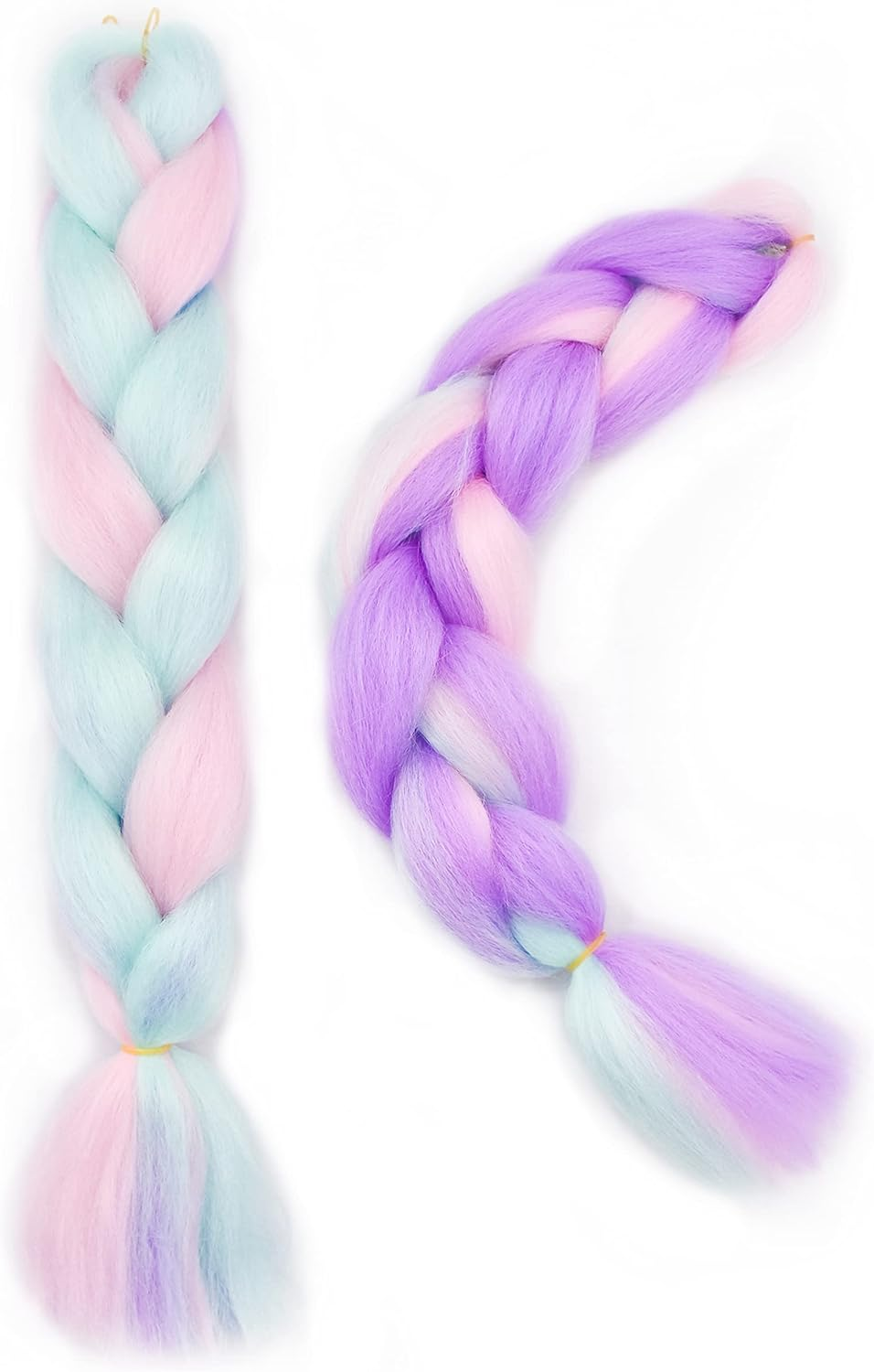 FANWYFYU Ombre Braiding Hair, Pack of 3 Kanekalon Hair Braids Extensions, Jumbo Braid Hair Extensions, 24 Inches, Braids Box Braid Hair, Synthetic Hair for Braiding (DB-MC9) image number 6