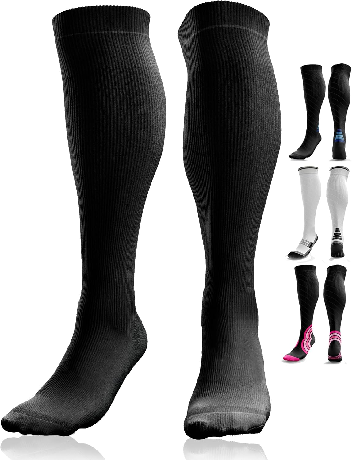 Azengear Compression Socks for Men, Women (20-30 Mmhg) anti DVT Calf Support Stockings, Flight Travel, Swollen Legs, Varicose Veins, Running, Sport, Nurses, Shin Splints, Pregnancy