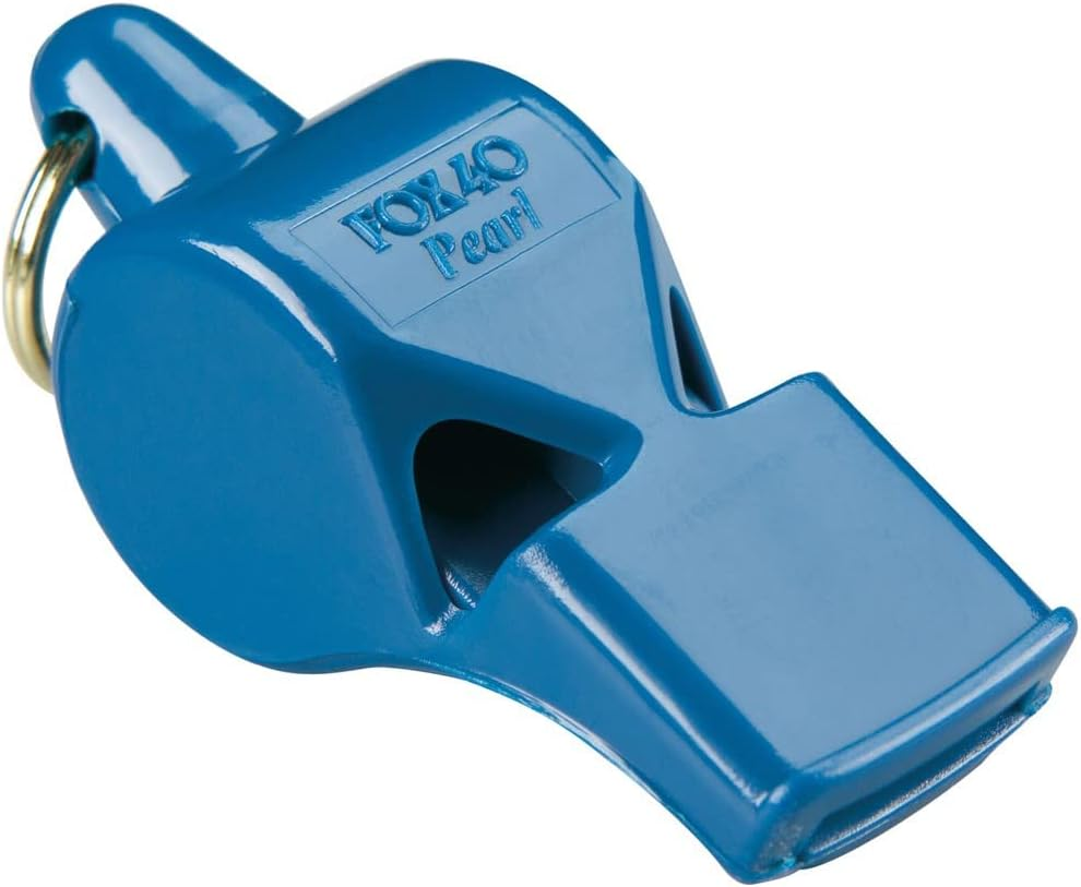 Fox 40 Pearl Safety Whistle and Strap - Blue, One Size